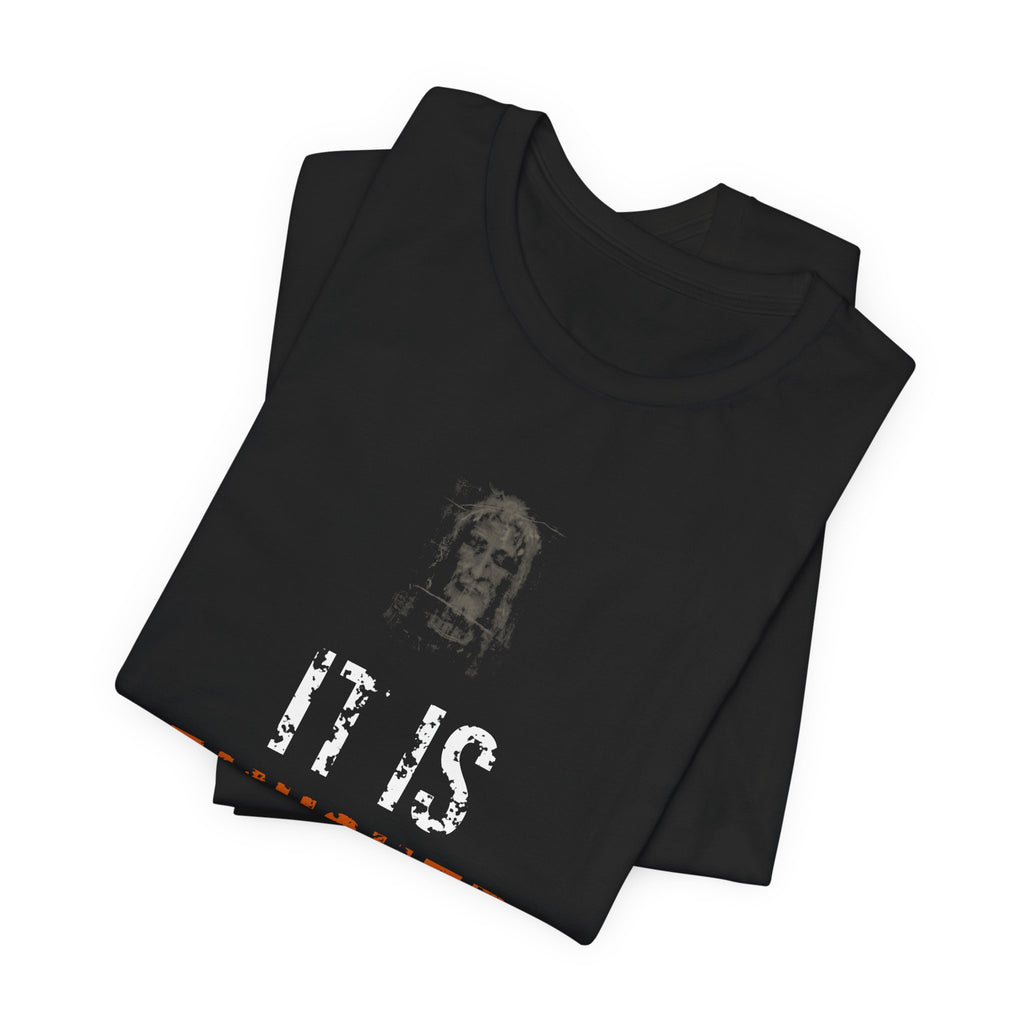 It Is Finished Tee — White/Orange