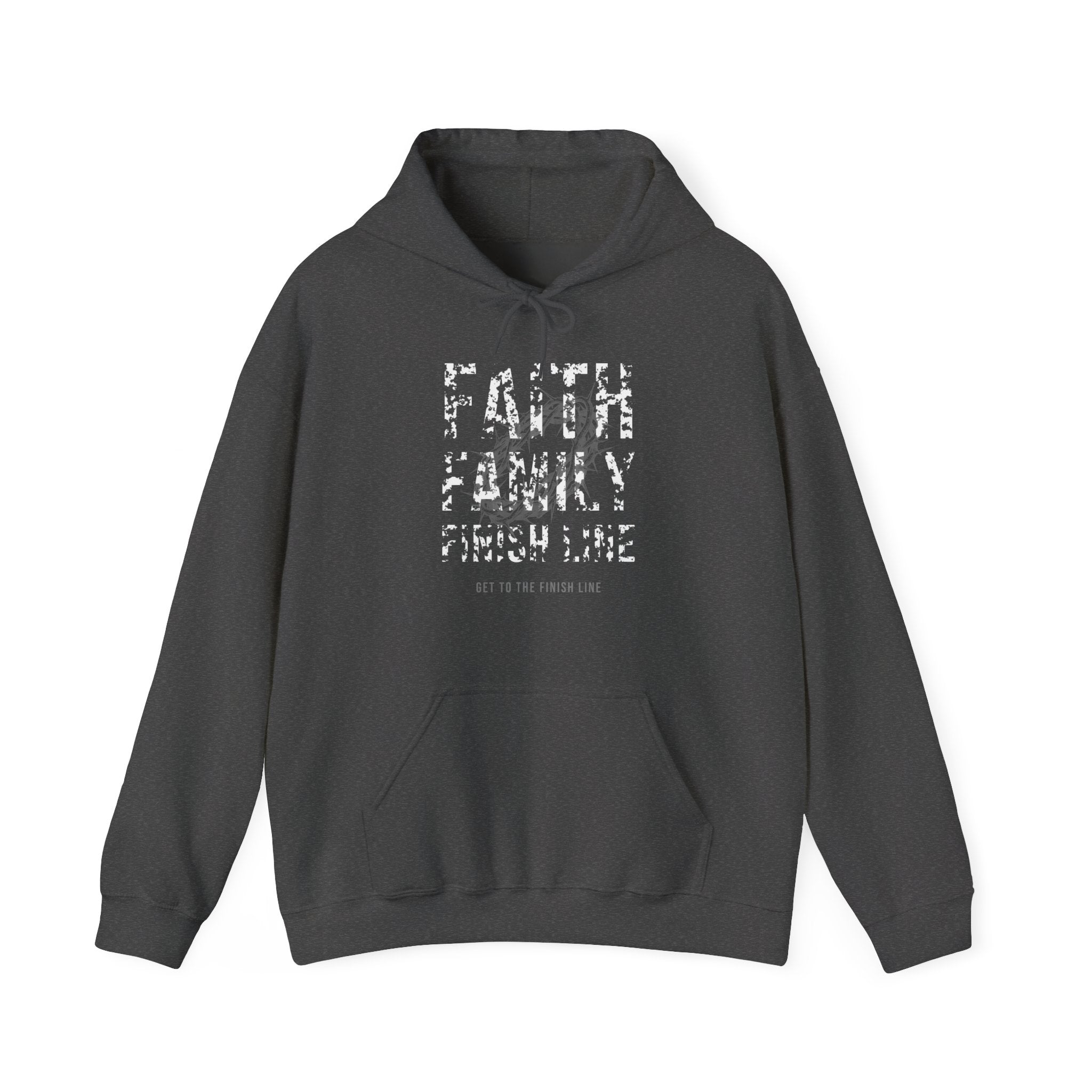 Faith Family Finish Line Hoodie — White