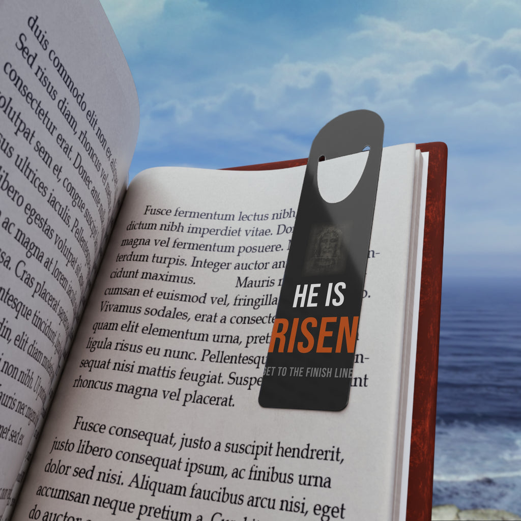 He Is Risen Bookmark — White/Orange