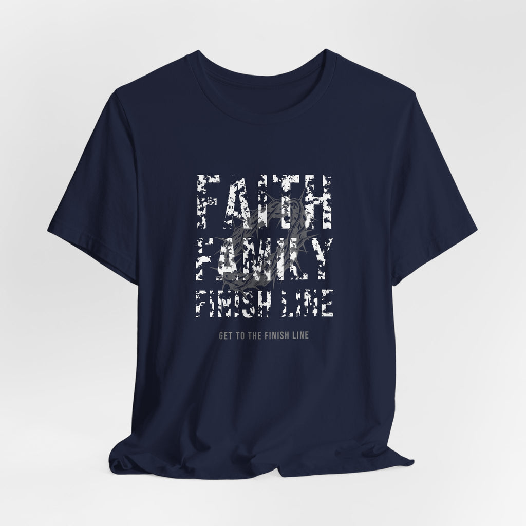 Faith Family Finish Line Tee — White
