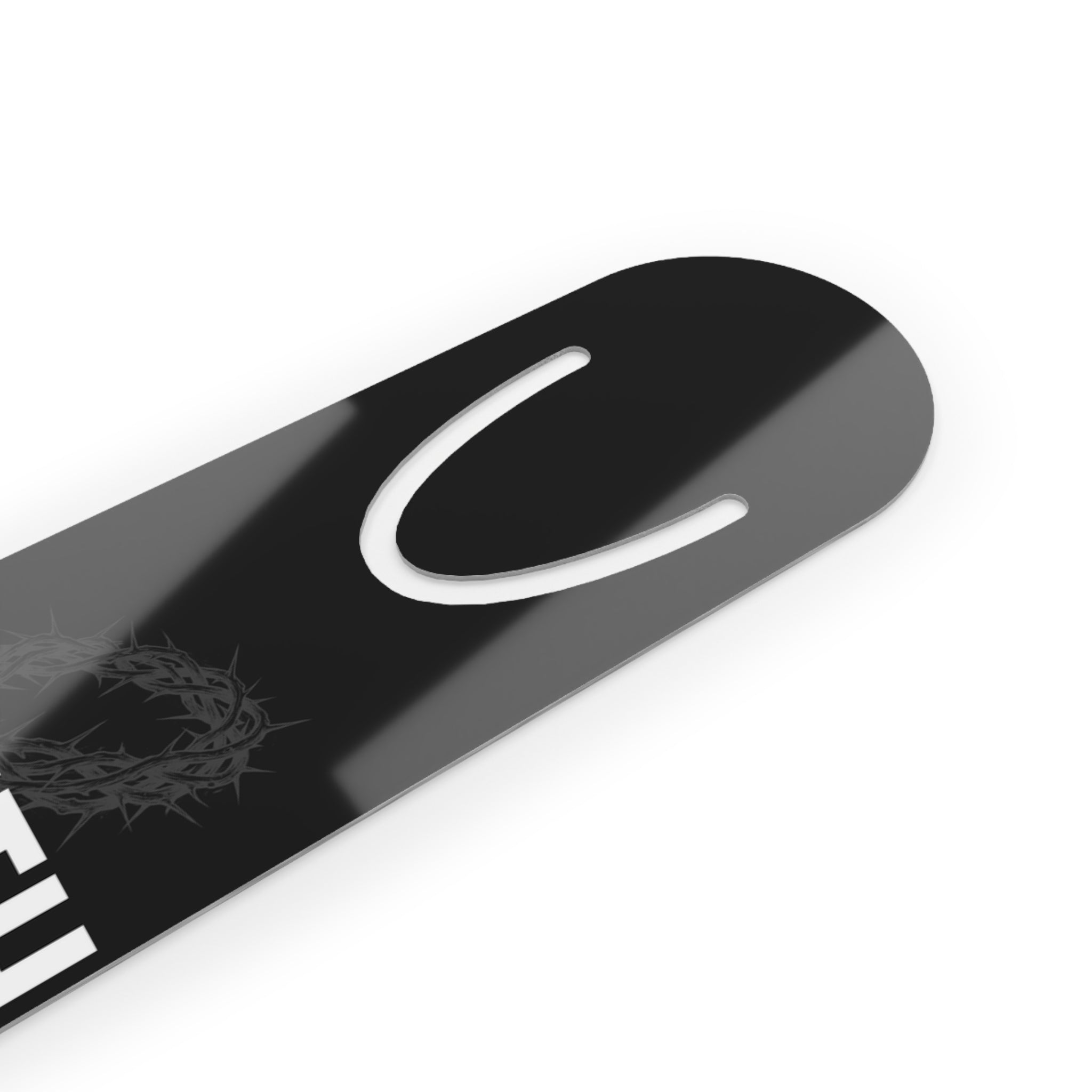 Faith Family Finish Line Bookmark — White/Orange