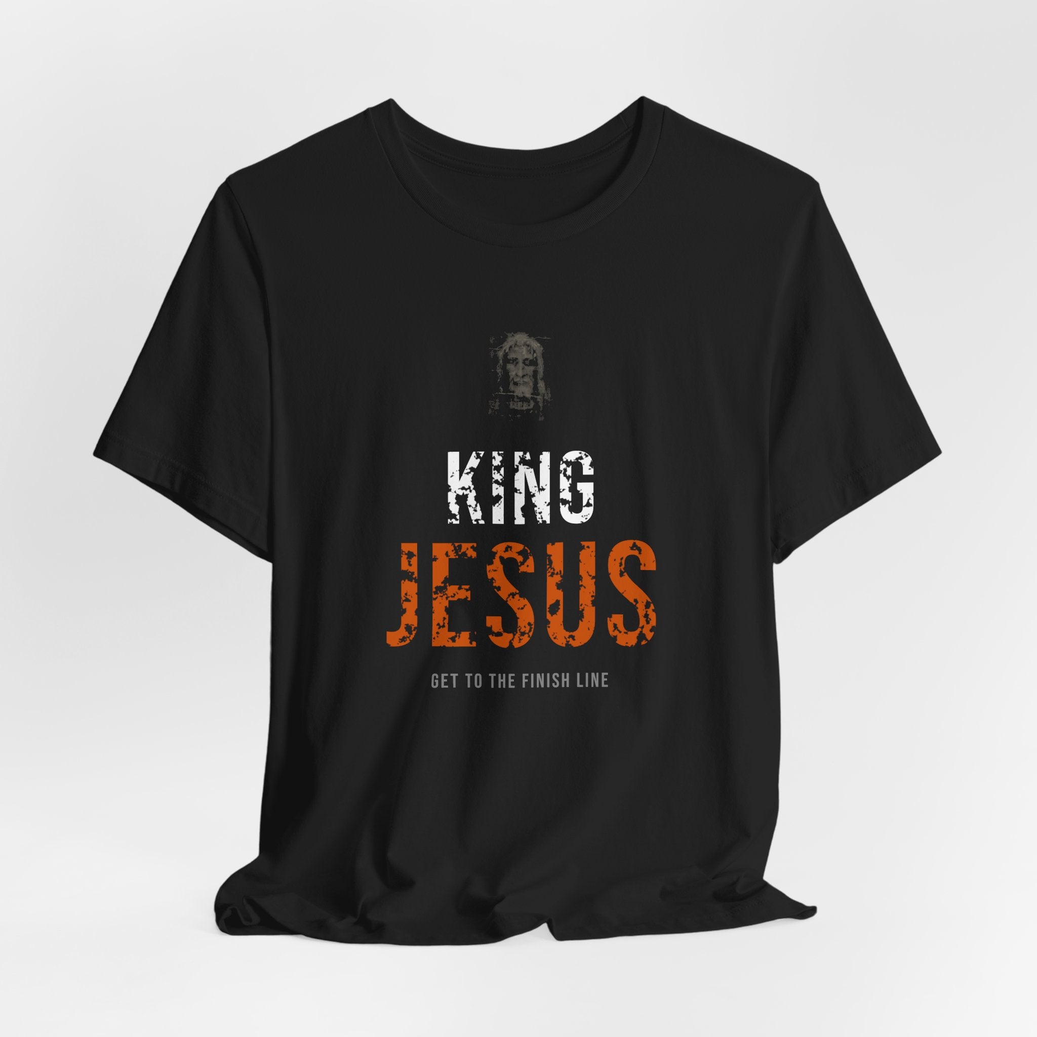 King Jesus Tee — White/Orange