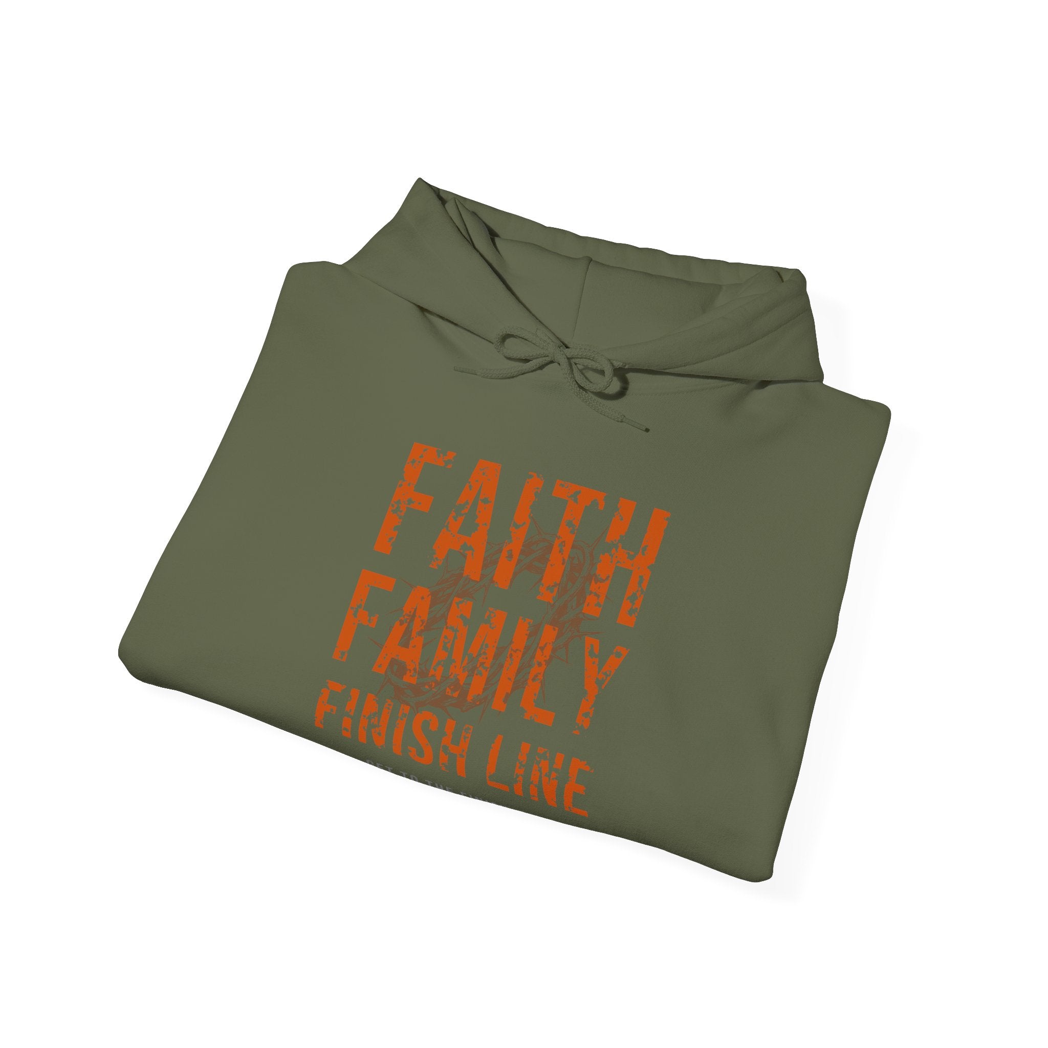 Faith Family Finish Line Hoodie — Burnt Orange