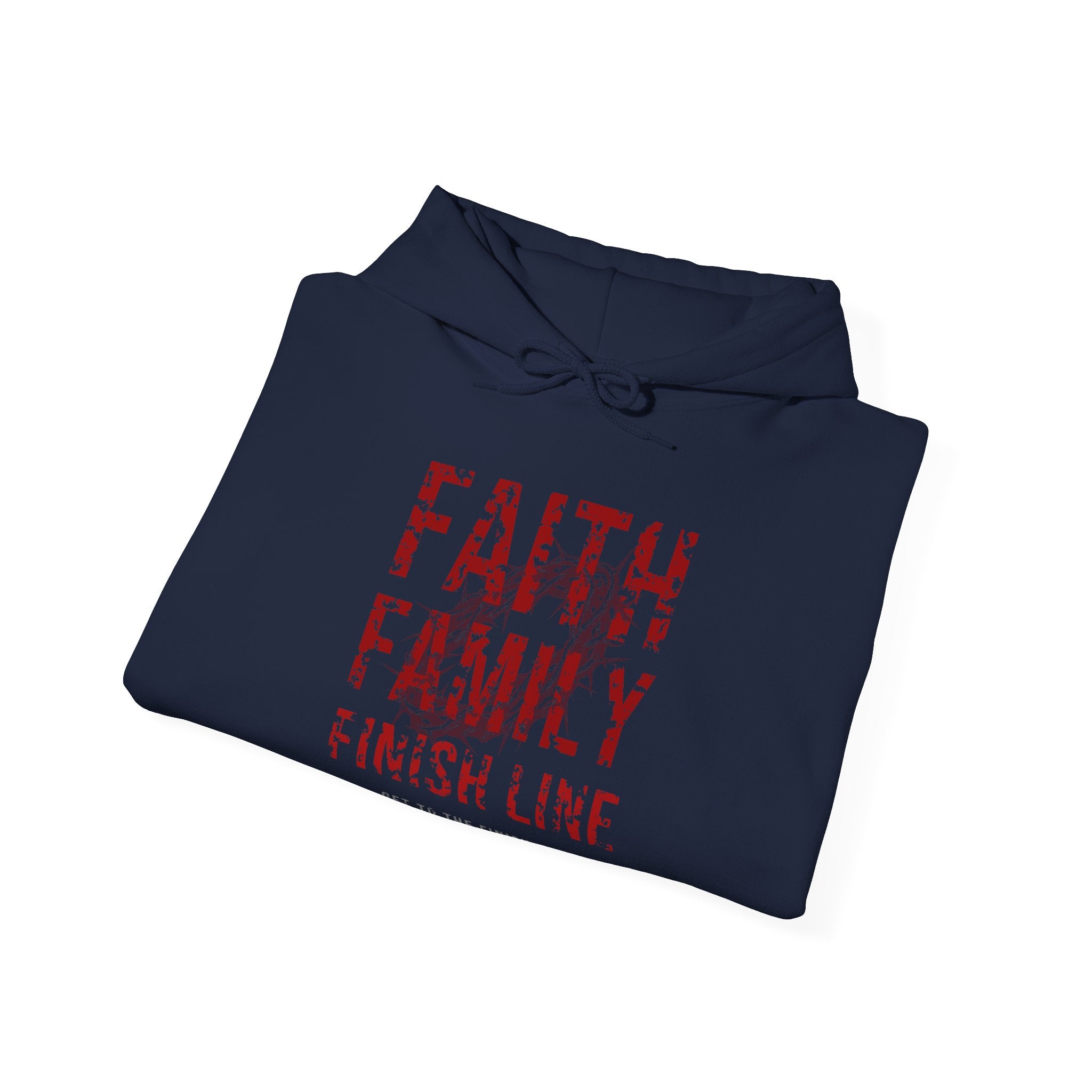 Faith Family Finish Line Hoodie — Blood Red
