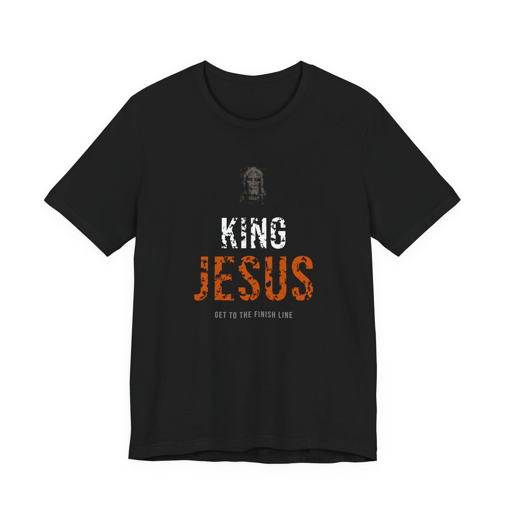 King Jesus Tee — White/Orange