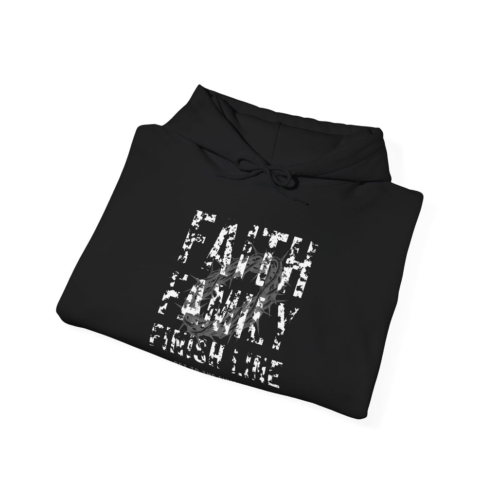 Faith Family Finish Line Hoodie — White