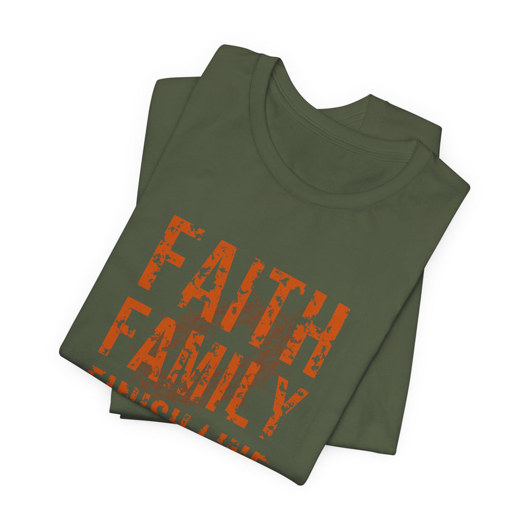 Faith Family Finish Line Tee — Burnt Orange