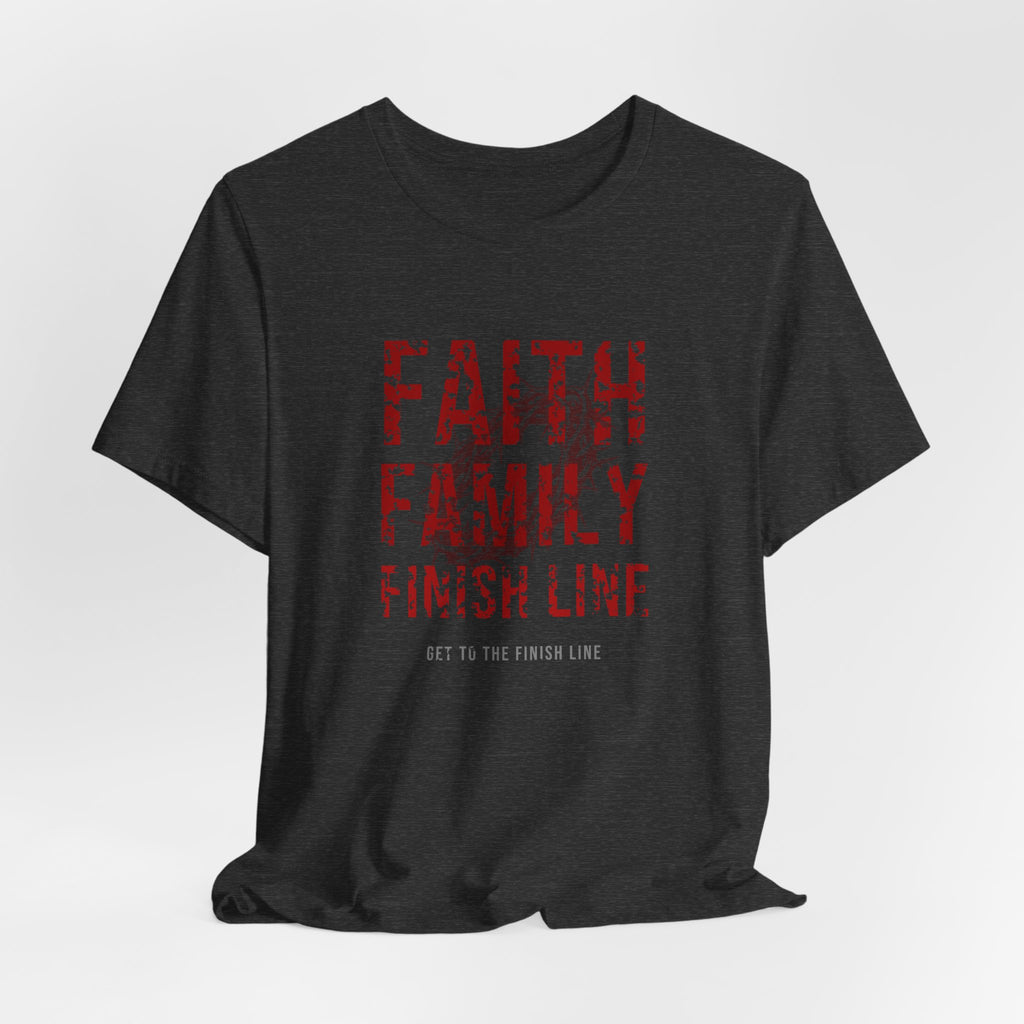 Faith Family Finish Line Tee — Blood Red