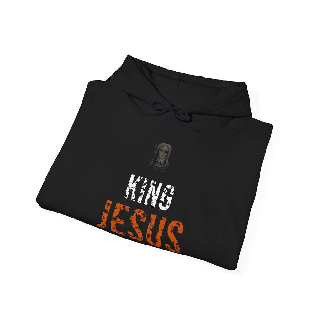 King Jesus Hoodie — White/Orange