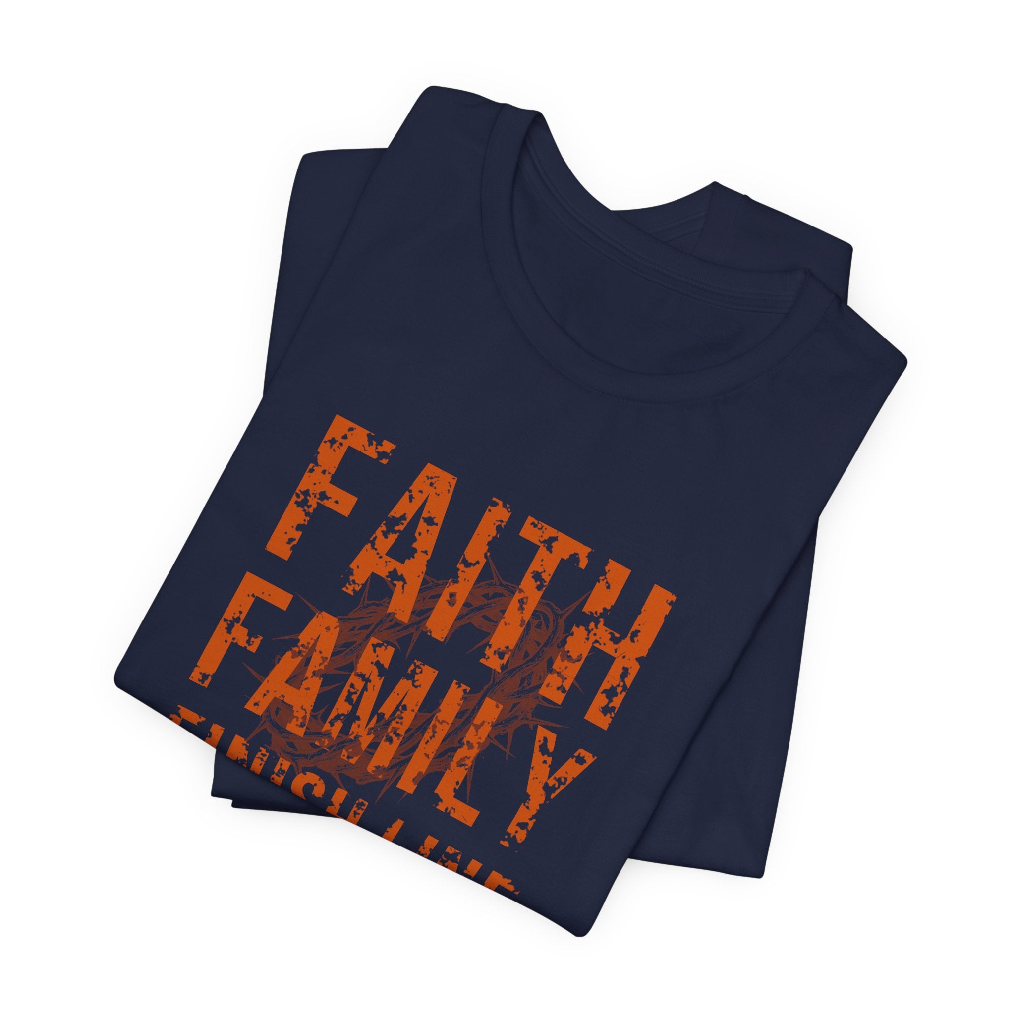 Faith Family Finish Line Tee — Burnt Orange