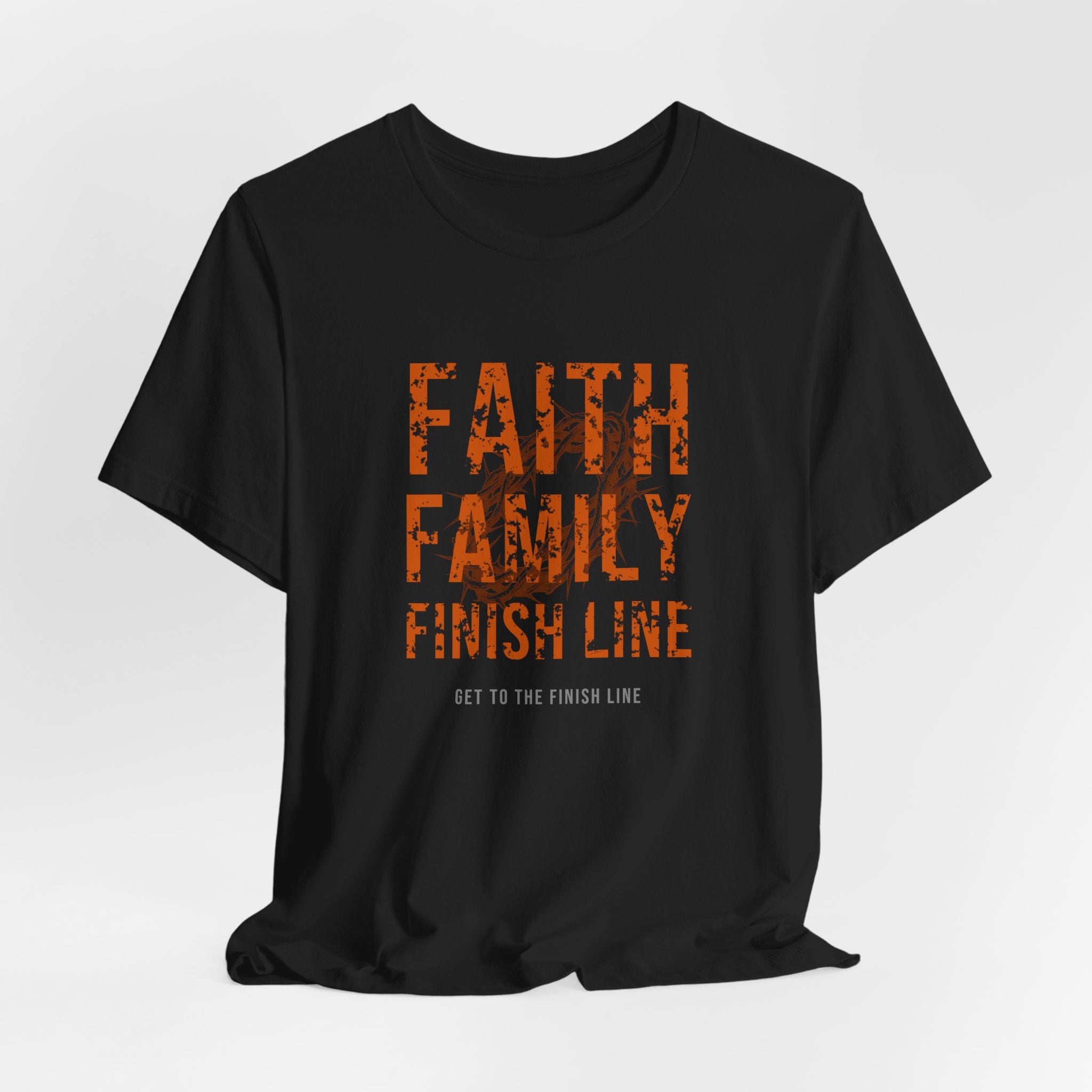 Faith Family Finish Line Tee — Burnt Orange