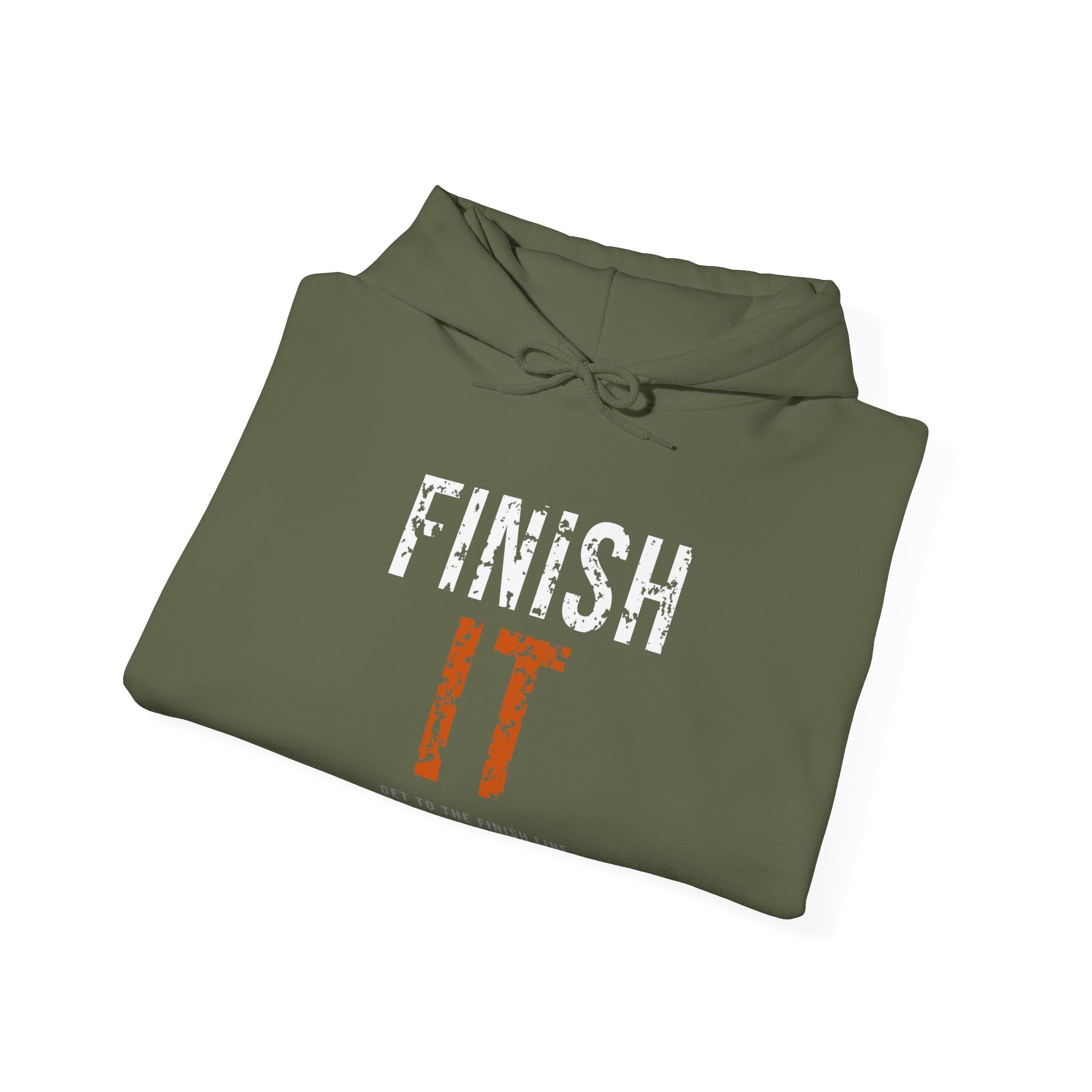 Finish It Hoodie — White/Orange