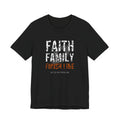 Faith Family Finish Line Tee — White/Orange