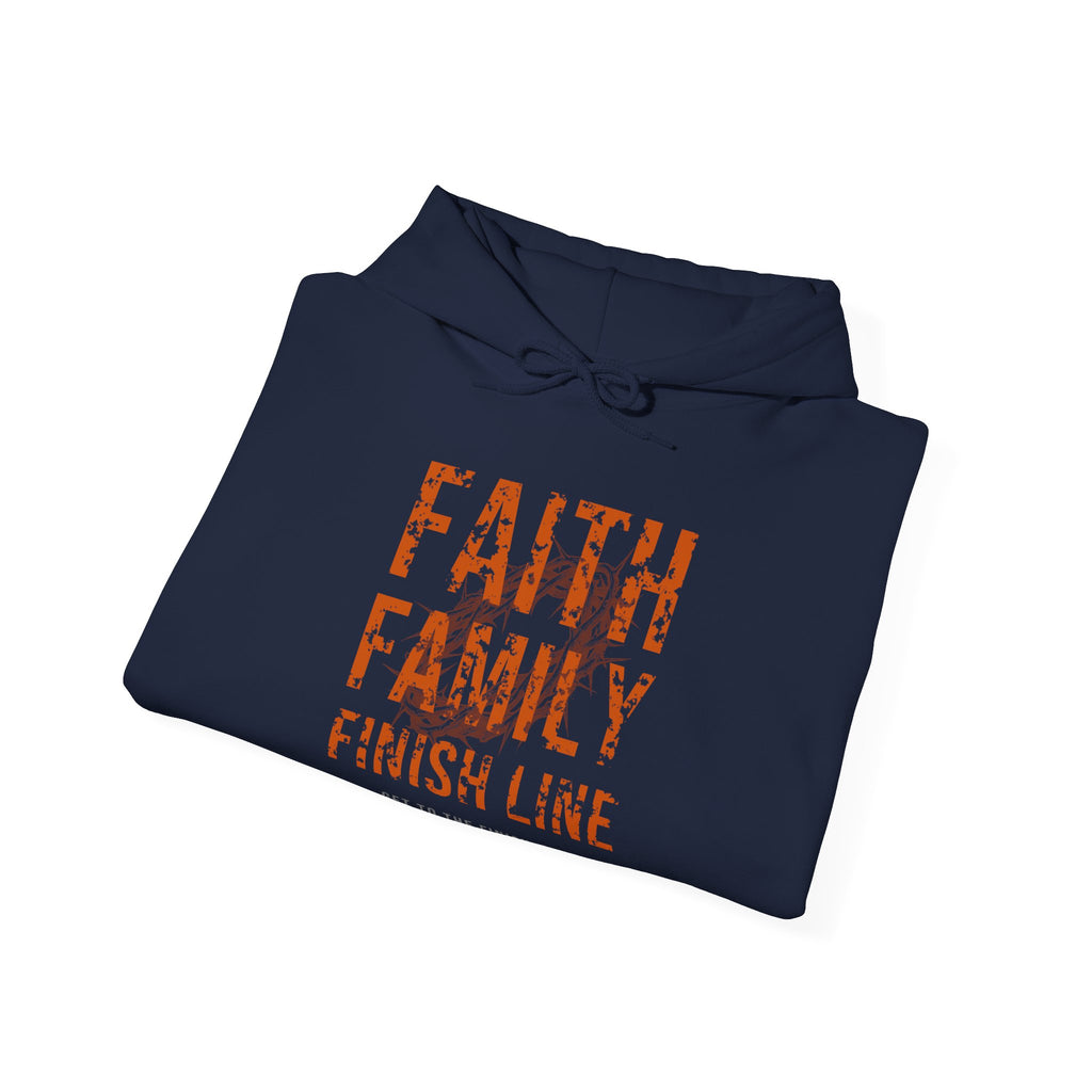 Faith Family Finish Line Hoodie — Burnt Orange