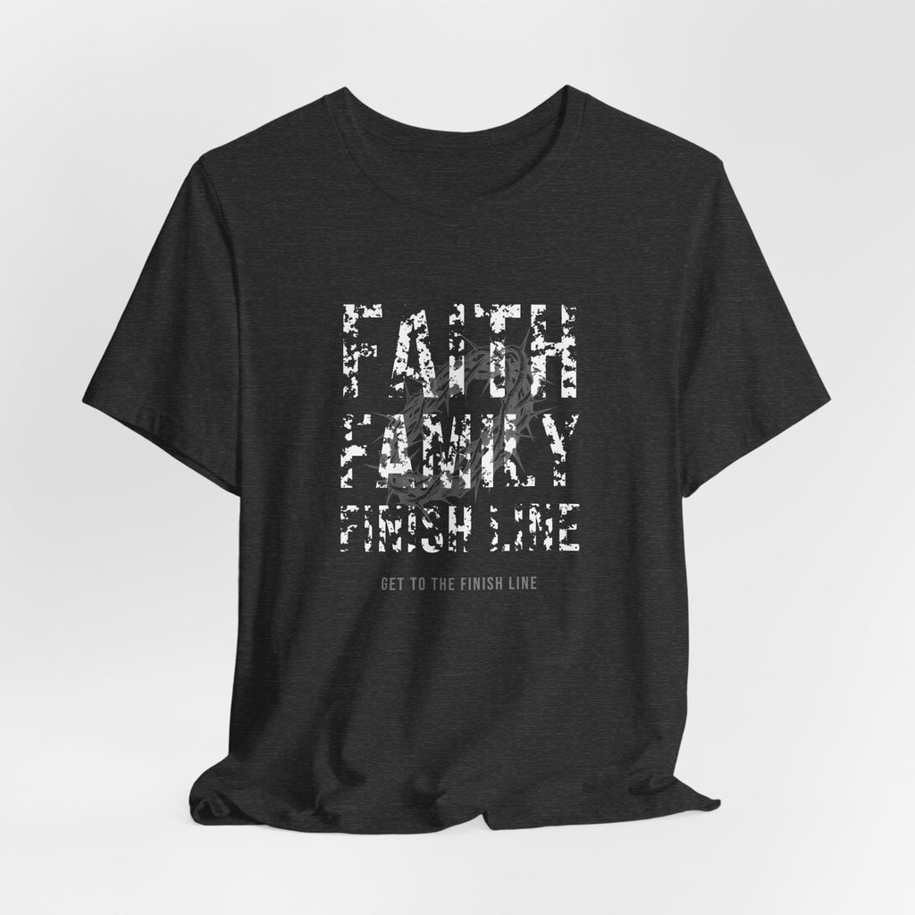 Faith Family Finish Line Tee — White