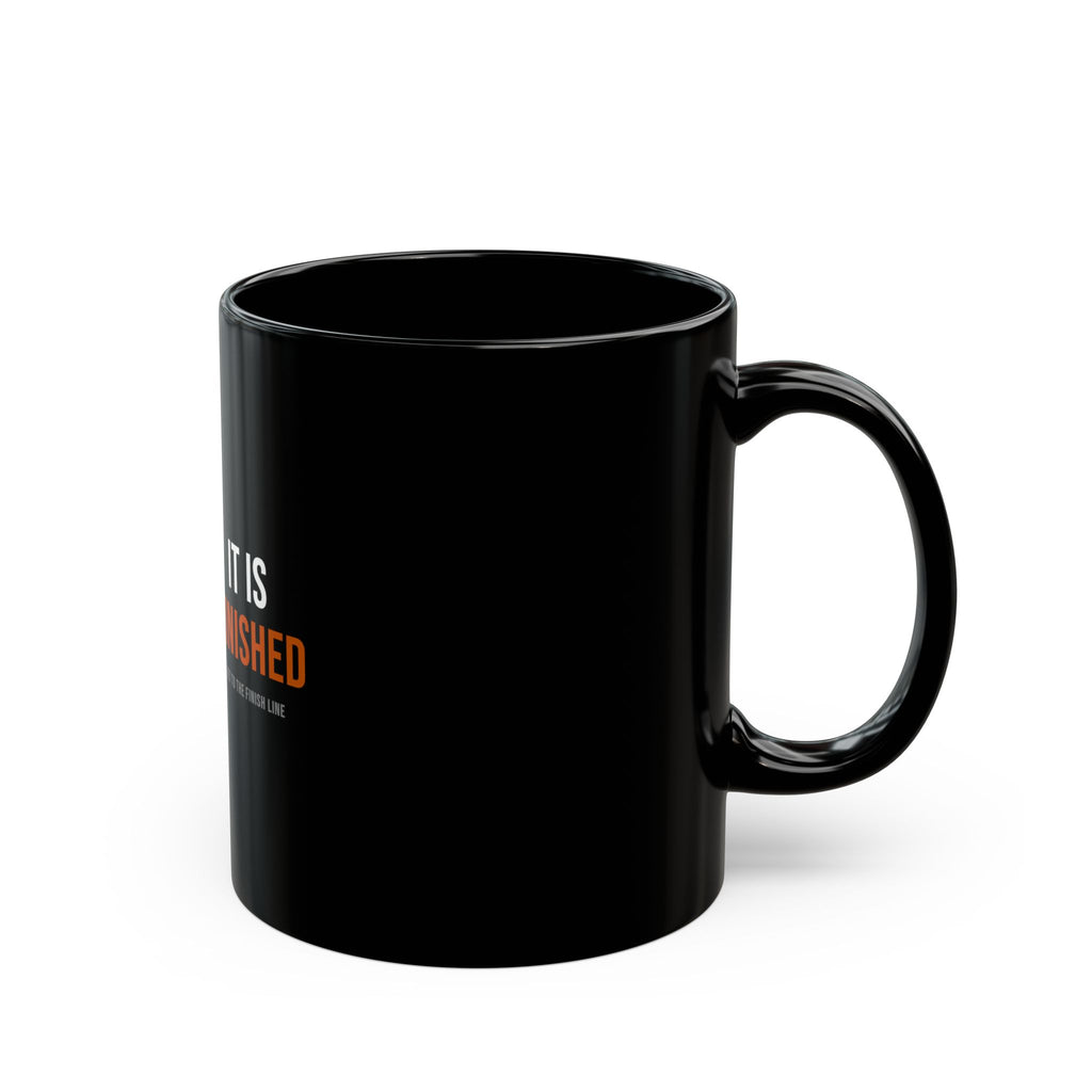It Is Finished Mug — White/Orange