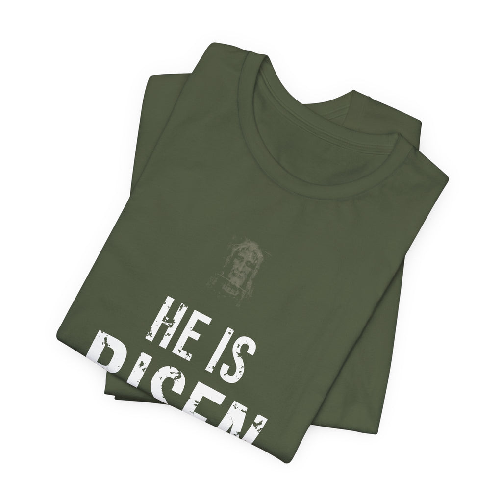 He Is Risen Tee — White