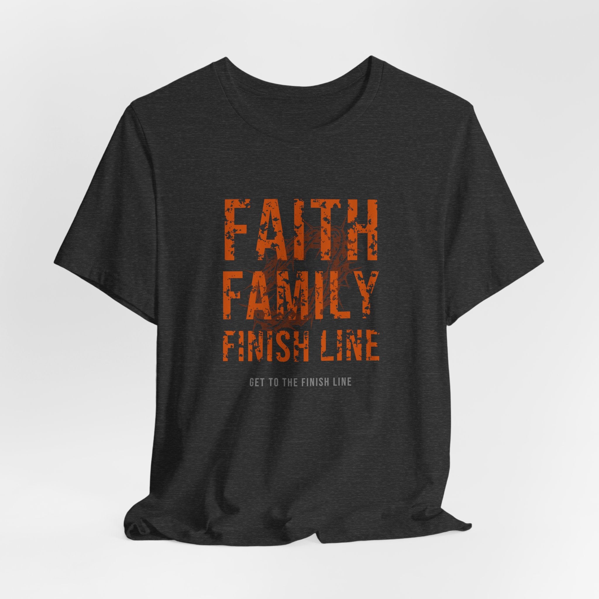 Faith Family Finish Line Tee — Burnt Orange
