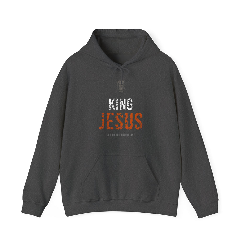 King Jesus Hoodie — White/Orange