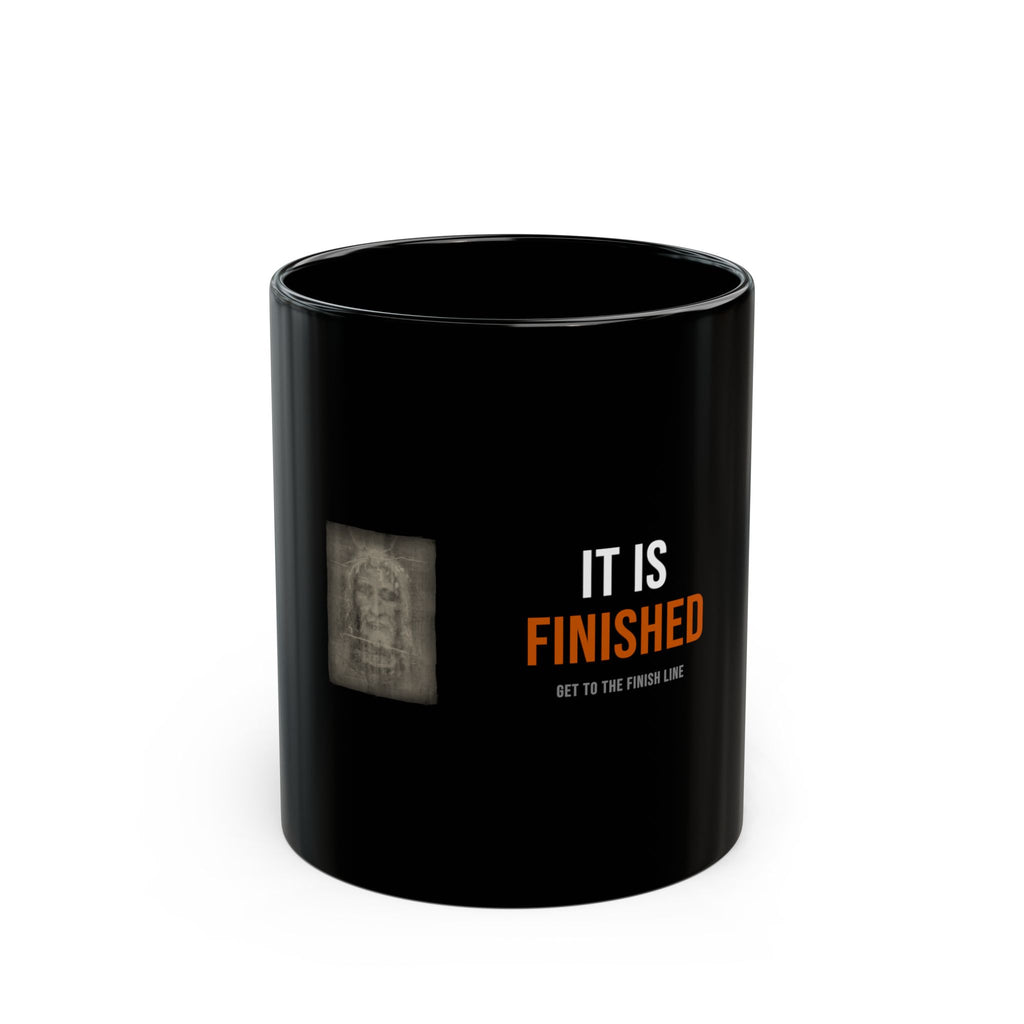 It Is Finished Mug — White/Orange