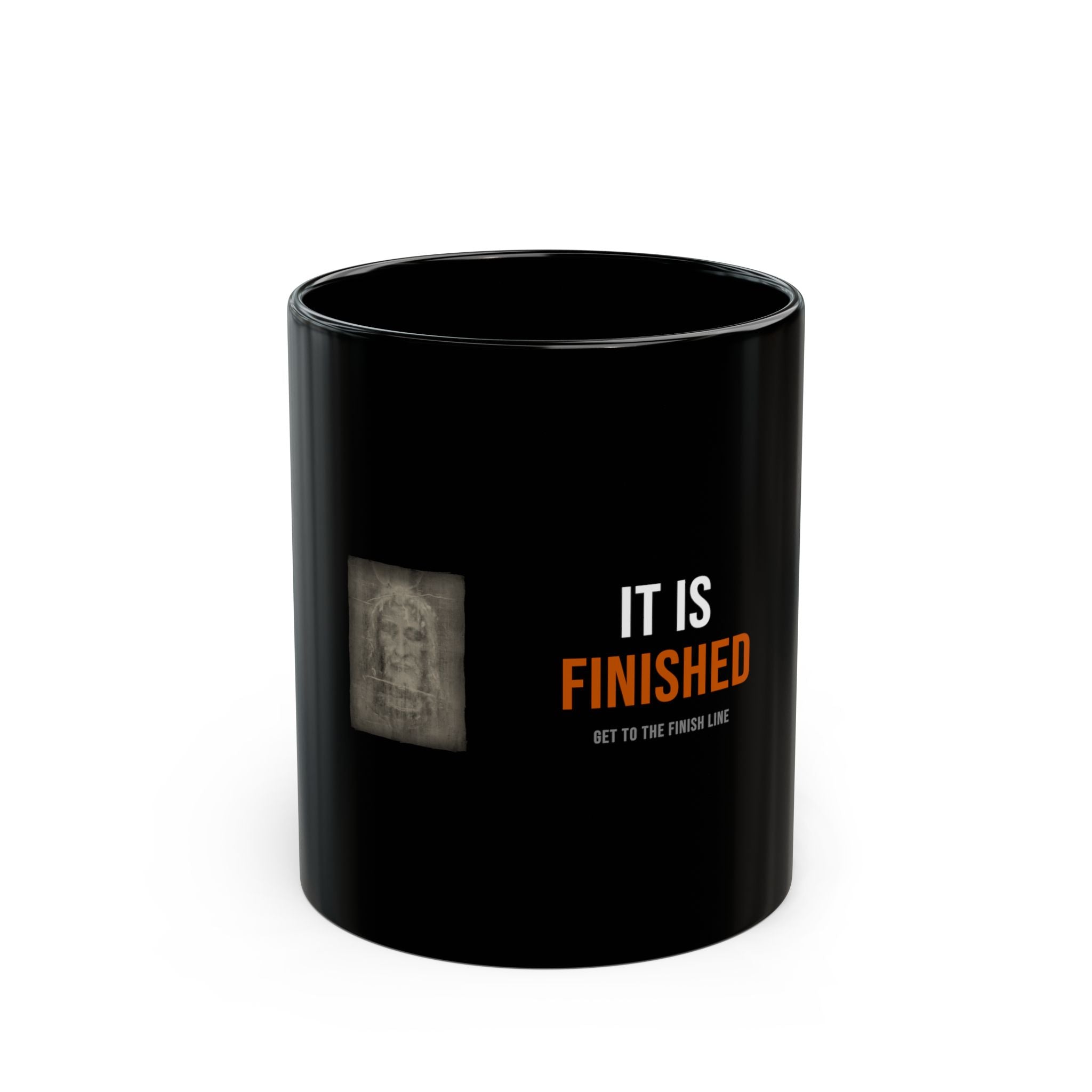 It Is Finished Mug — White/Orange