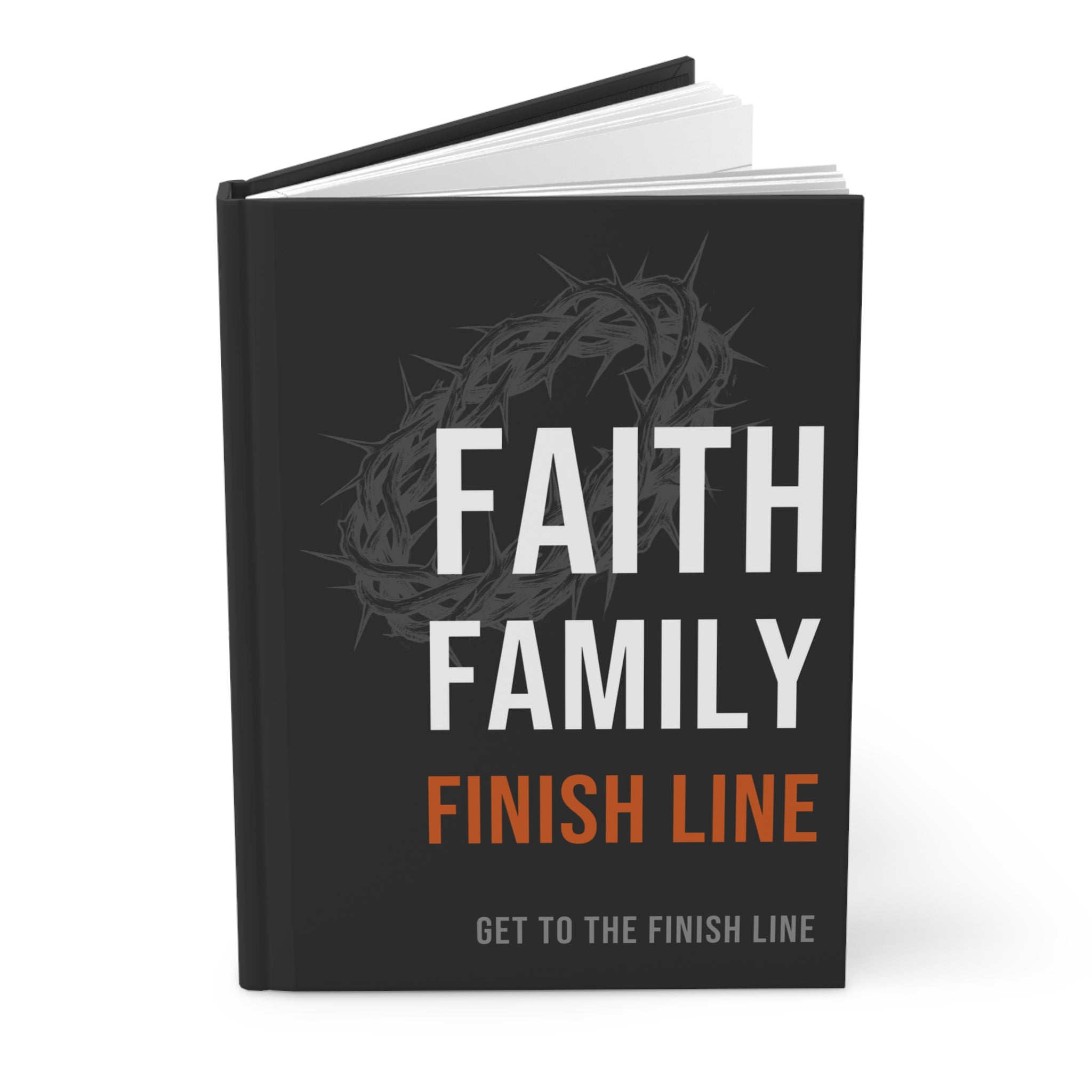 Faith Family Finish Line Journal — White/Orange