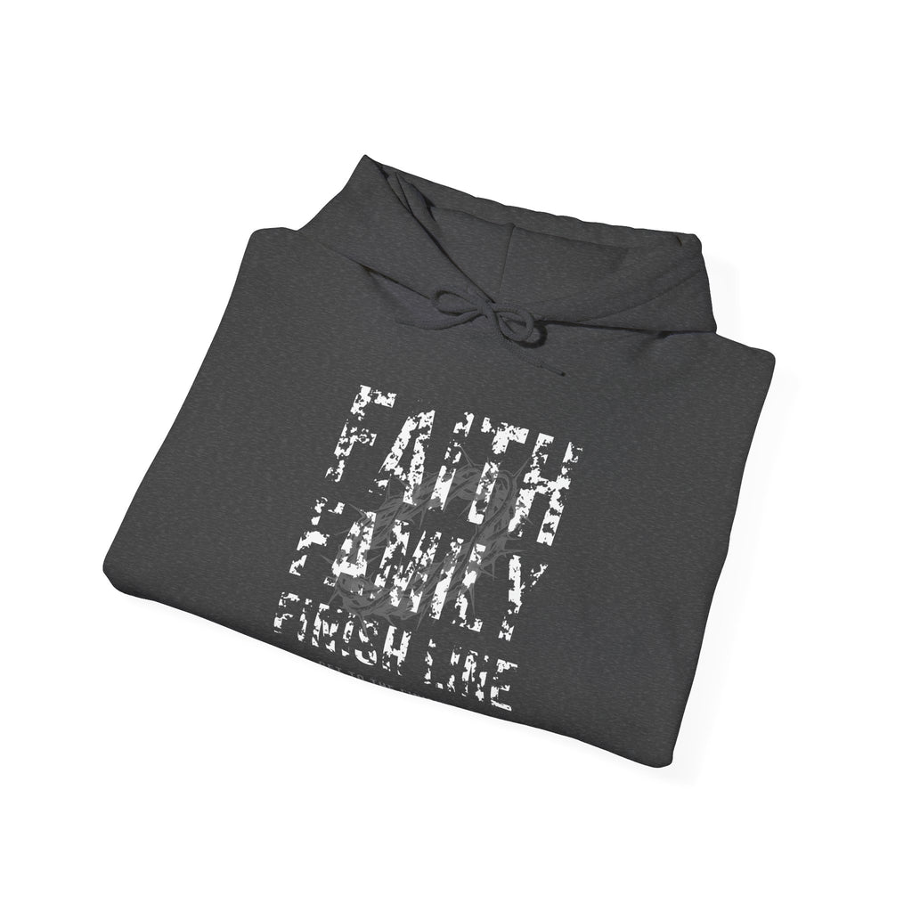 Faith Family Finish Line Hoodie — White