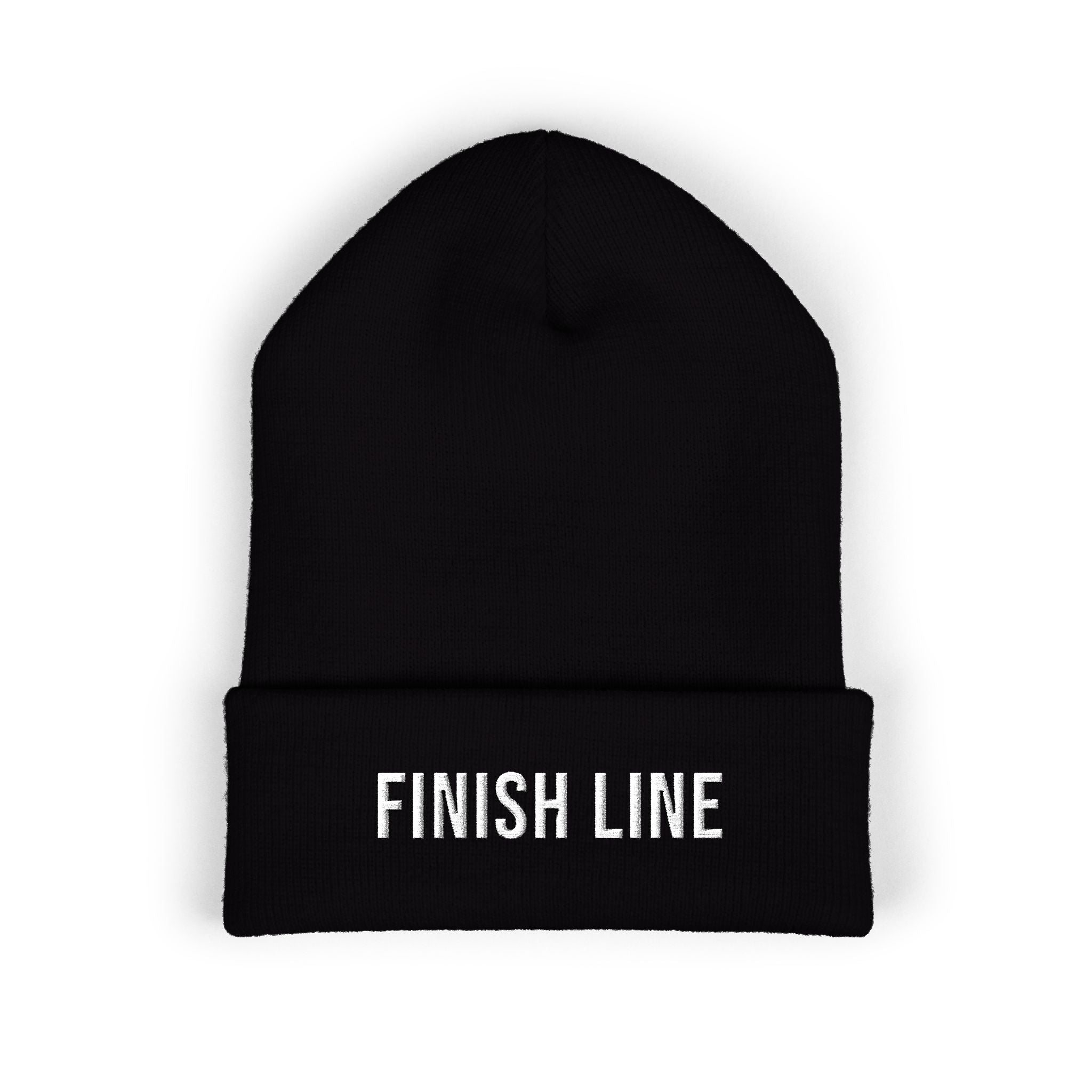 Finish Line Beanie — Embroidered Cuff