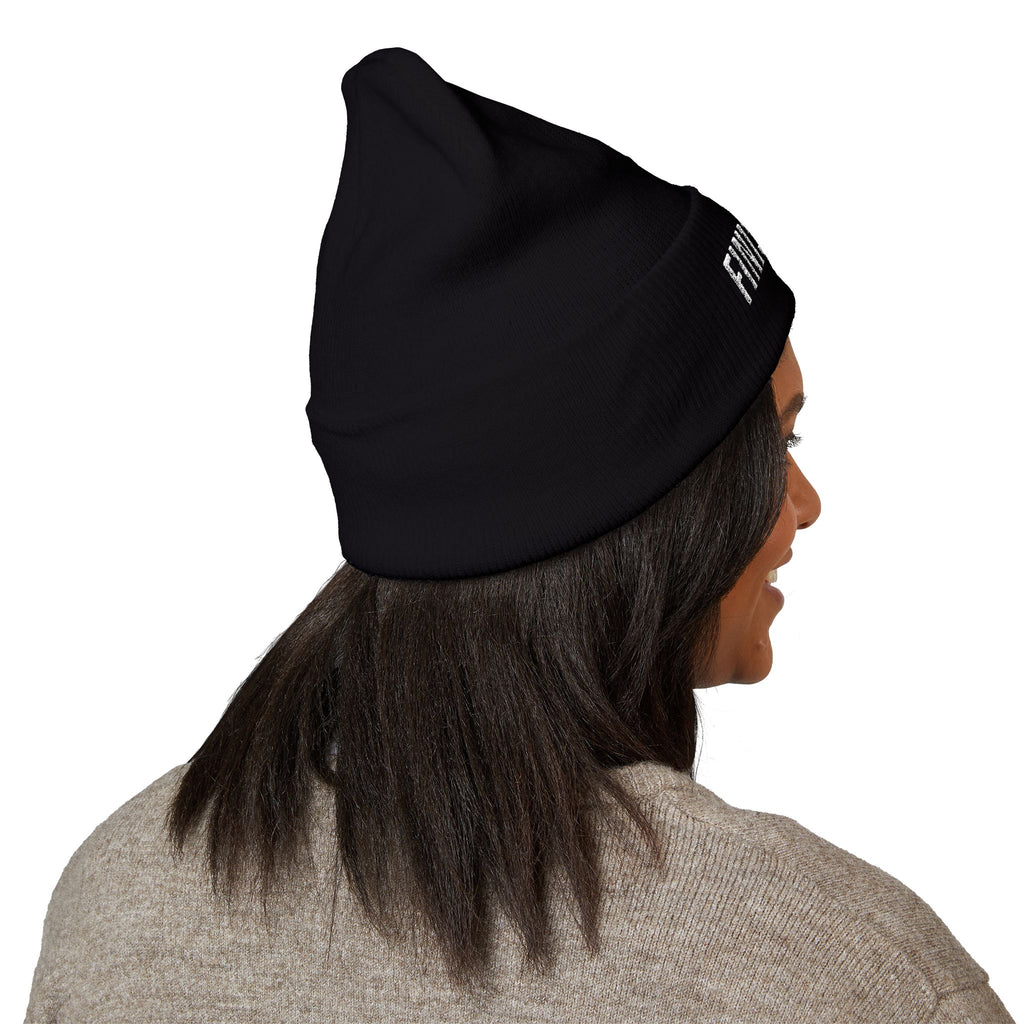 Finish Line Beanie — Embroidered Cuff