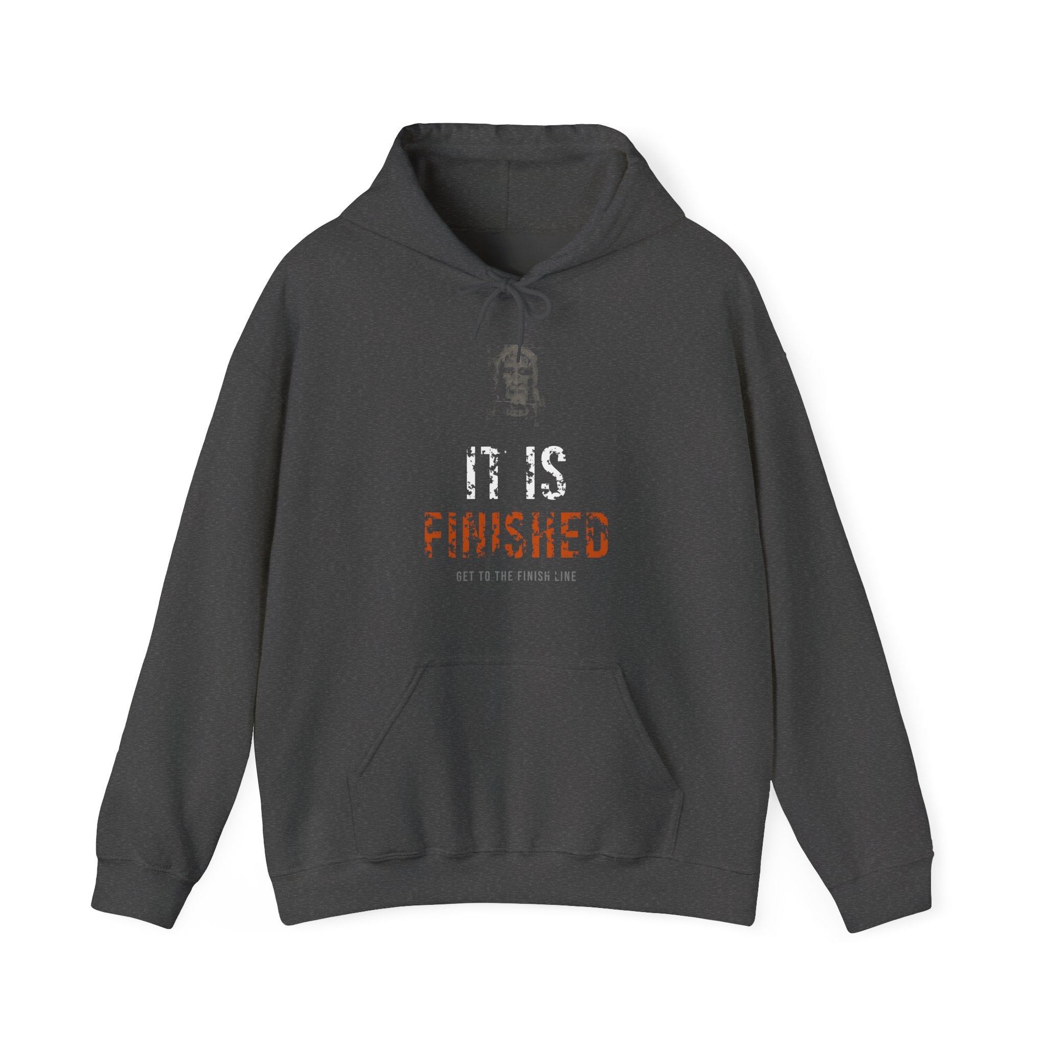 It Is Finished Hoodie — White/Orange