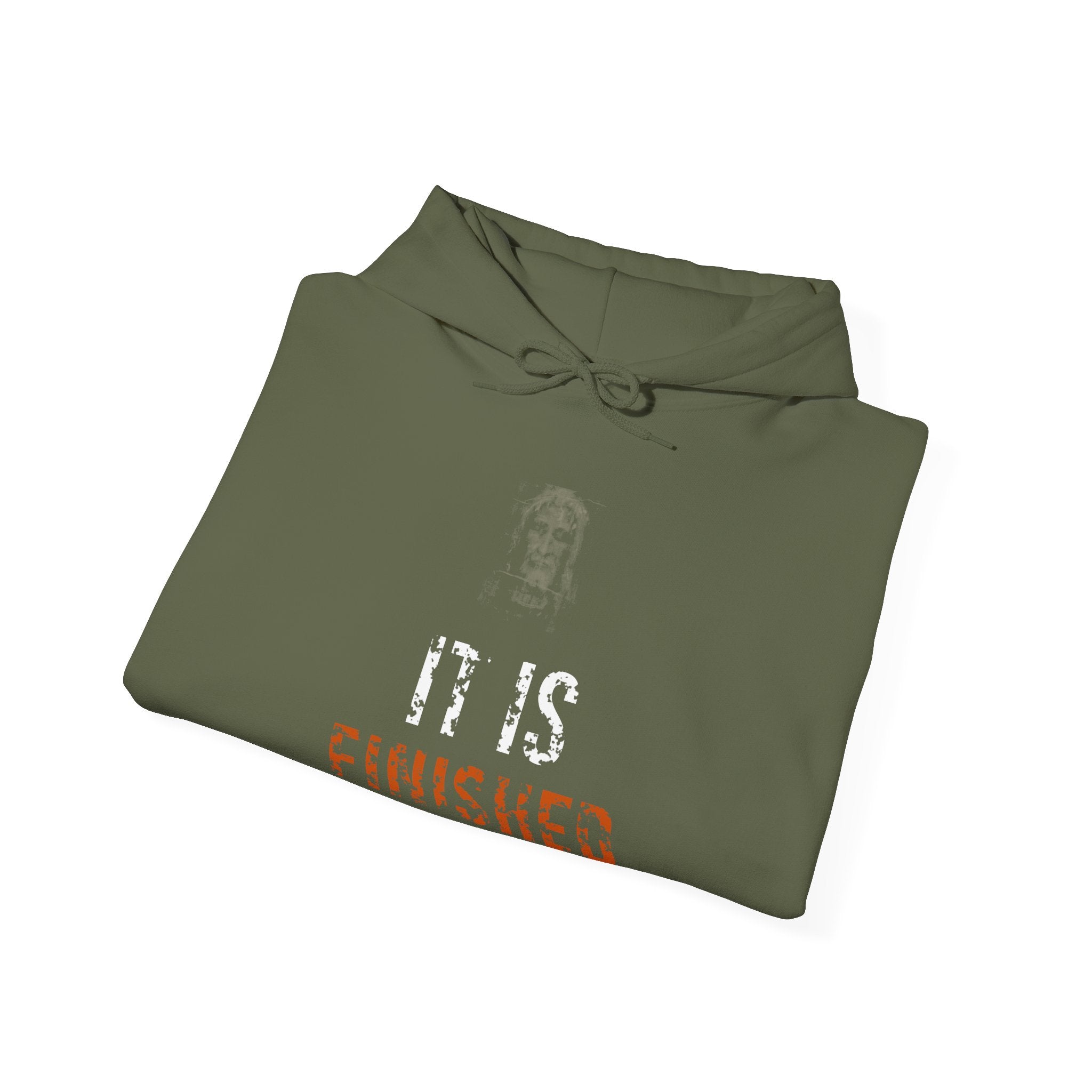 It Is Finished Hoodie — White/Orange