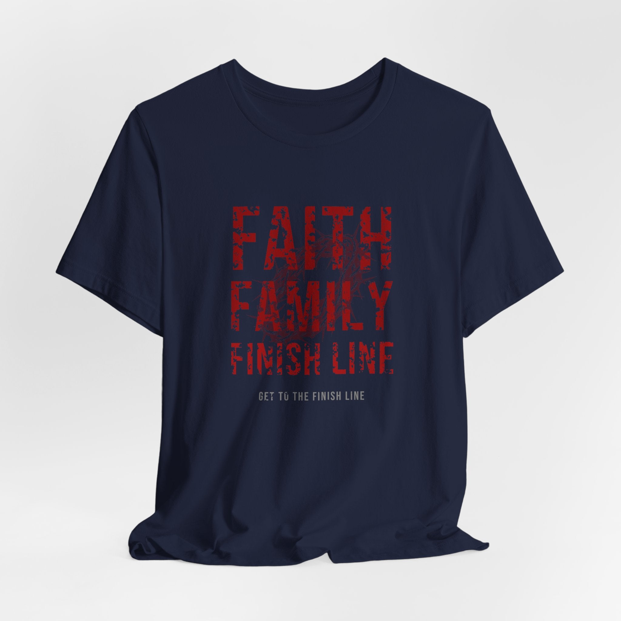 Faith Family Finish Line Tee — Blood Red