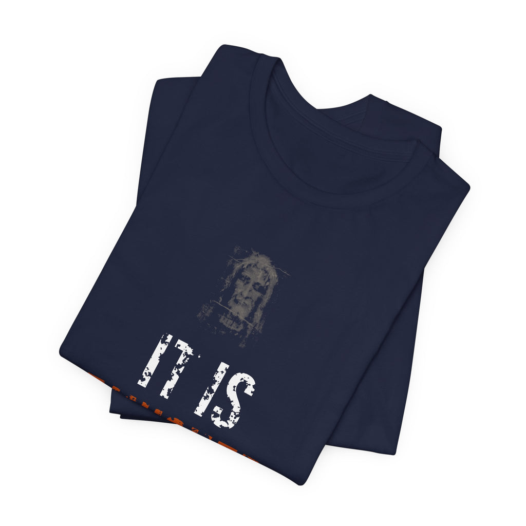 It Is Finished Tee — White/Orange