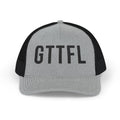 GTTFL Trucker Hat — Black Stitch on Heather Grey