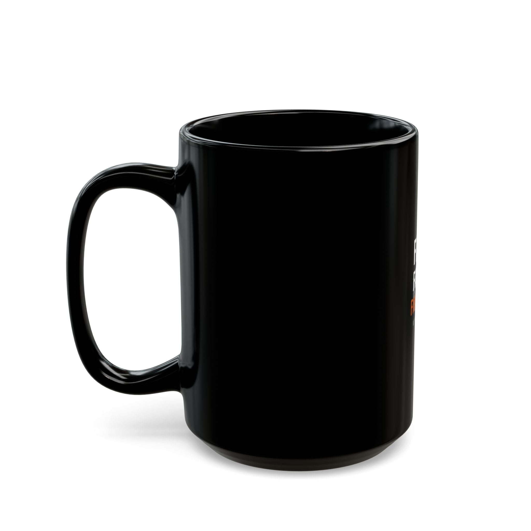 Faith Family Finish Line Mug — White/Orange