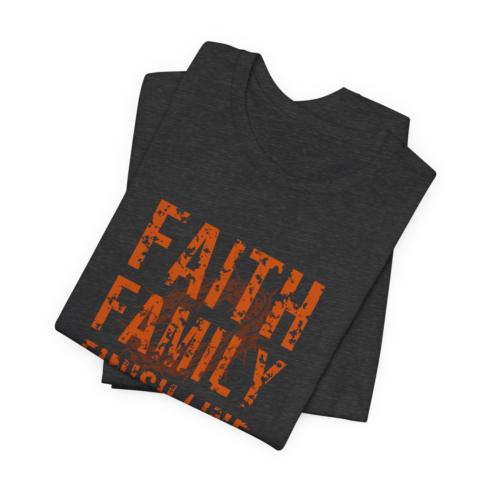 Faith Family Finish Line Tee — Burnt Orange