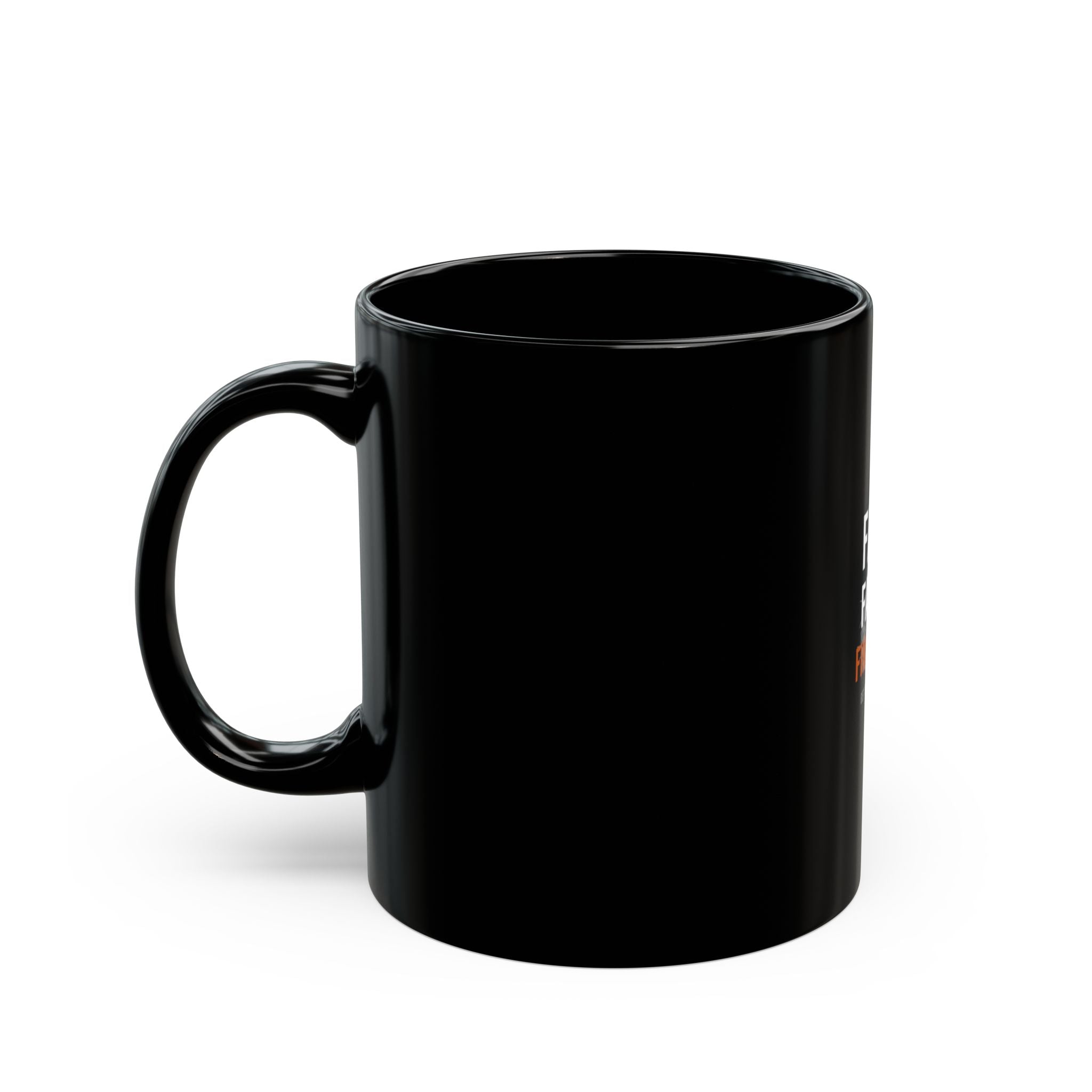 Faith Family Finish Line Mug — White/Orange