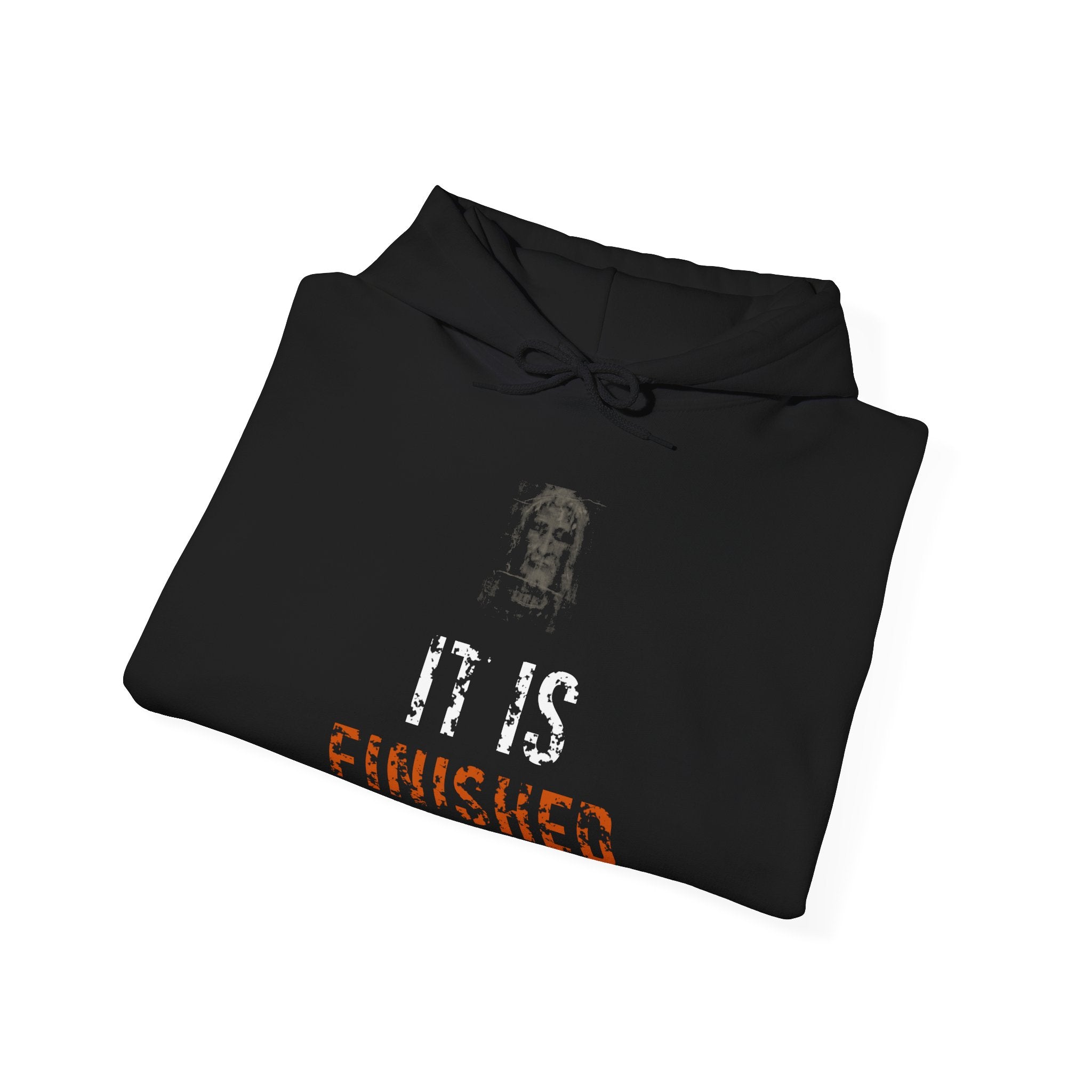 It Is Finished Hoodie — White/Orange