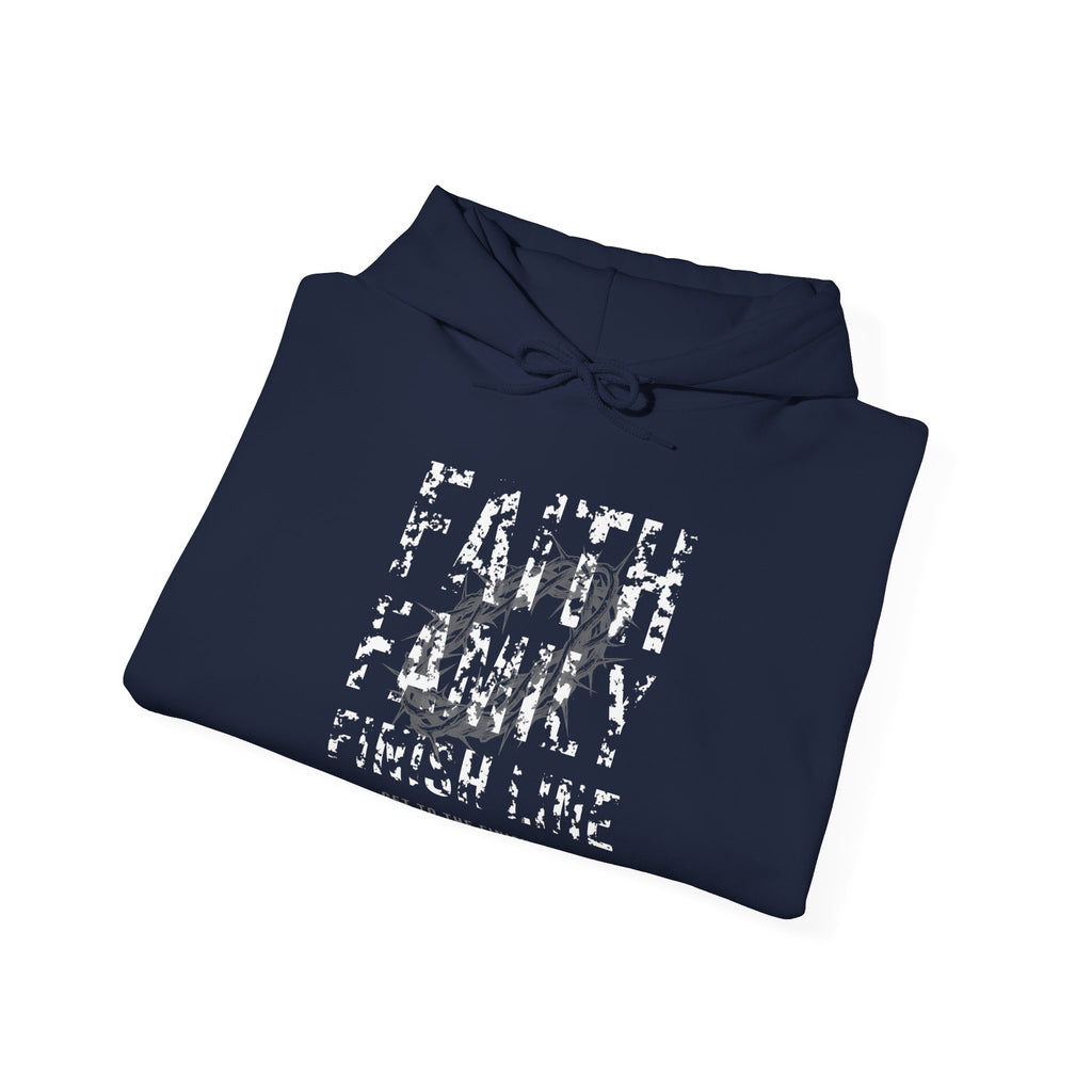 Faith Family Finish Line Hoodie — White
