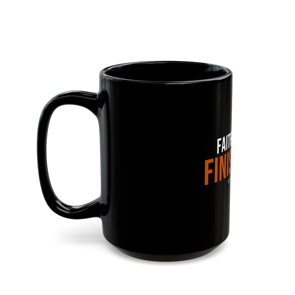 Faith Family Finish Line — Motivational Coffee Mug