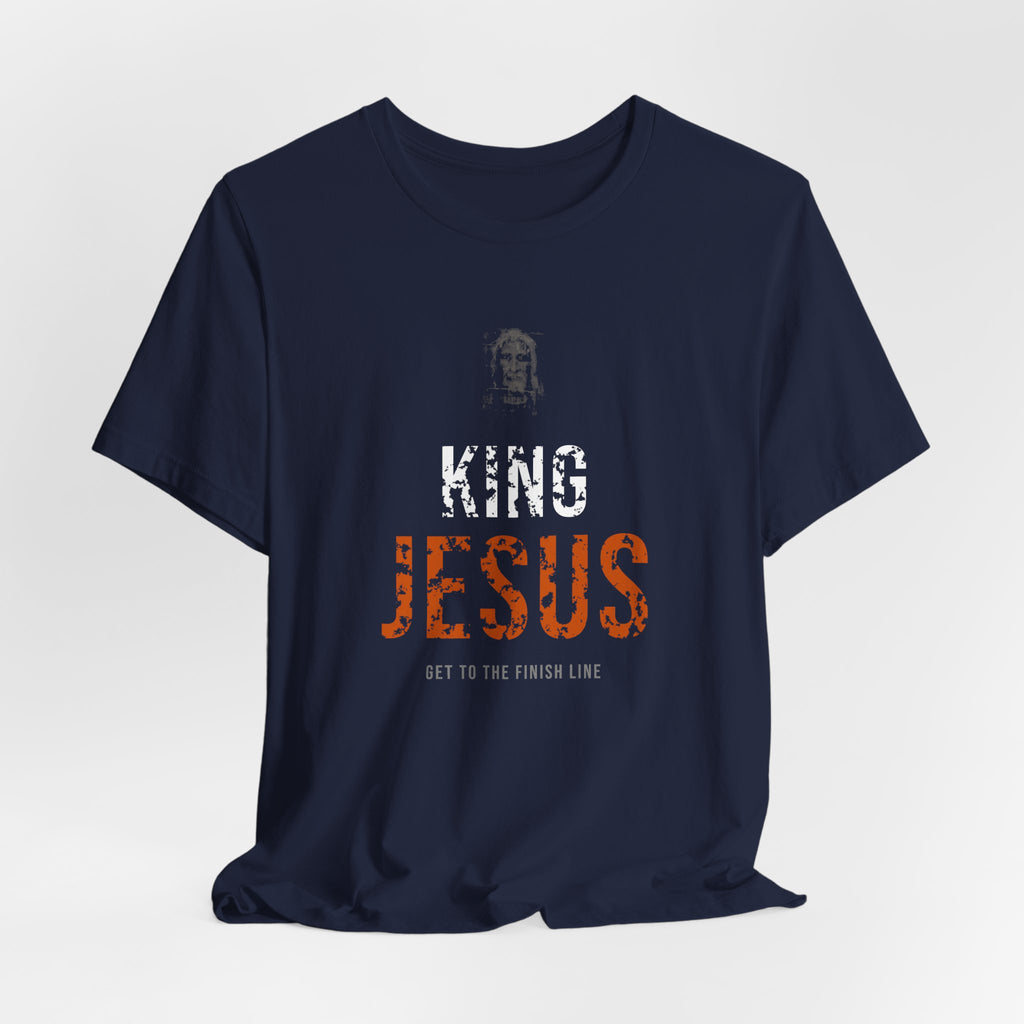 King Jesus Tee — White/Orange