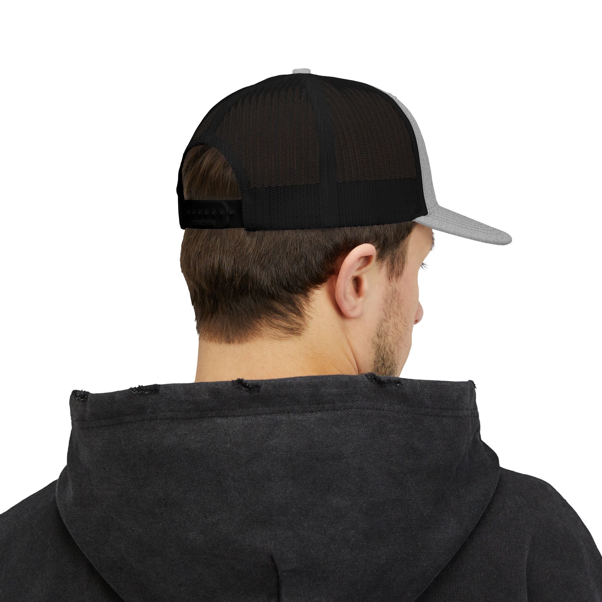 GTTFL Trucker Hat — Black Stitch on Heather Grey