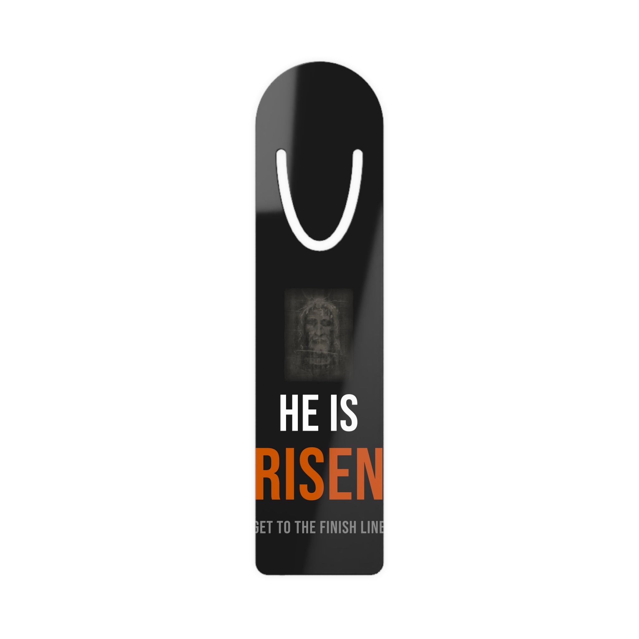 He Is Risen Bookmark — White/Orange