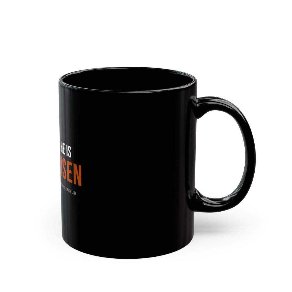 He Is Risen Mug — White/Orange