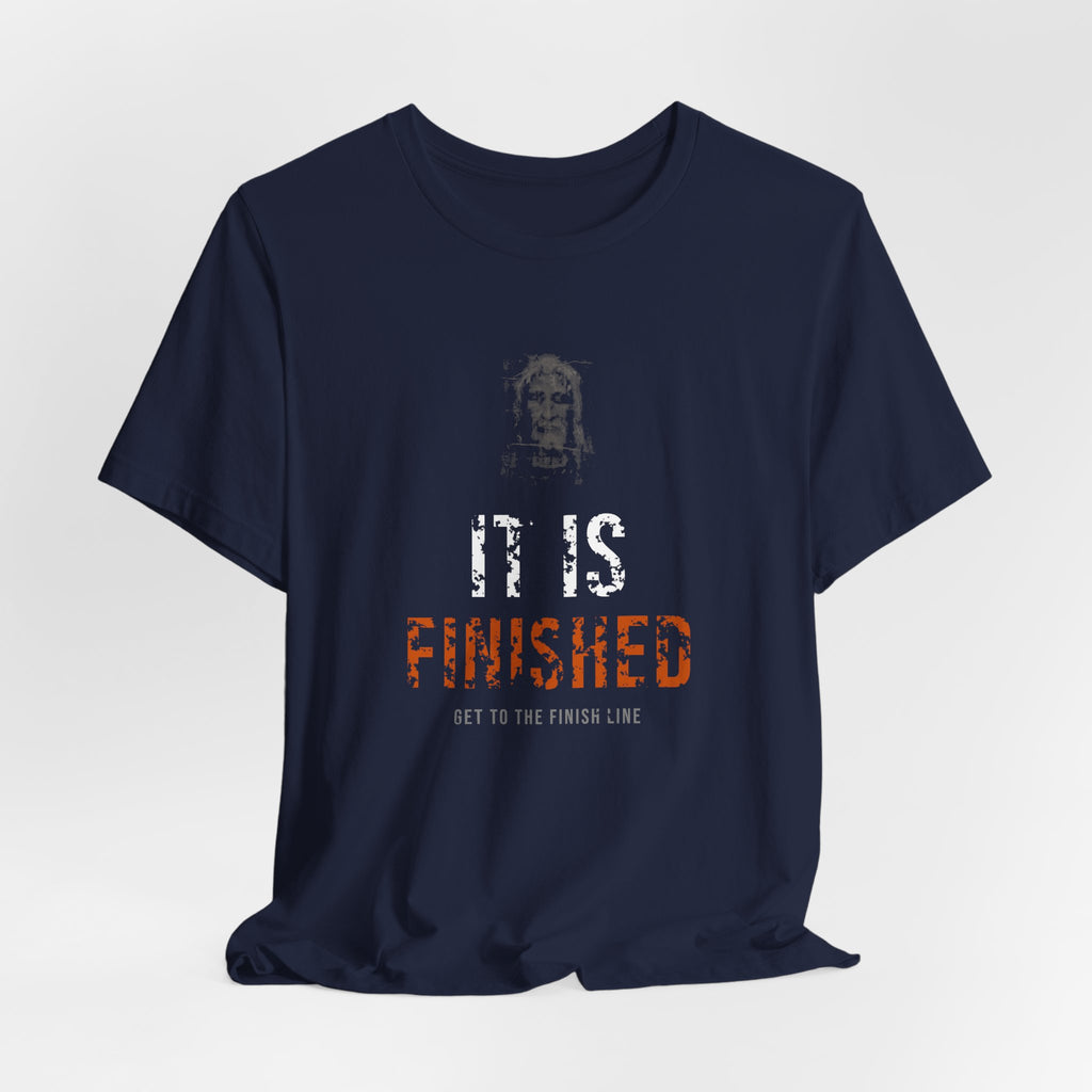 It Is Finished Tee — White/Orange