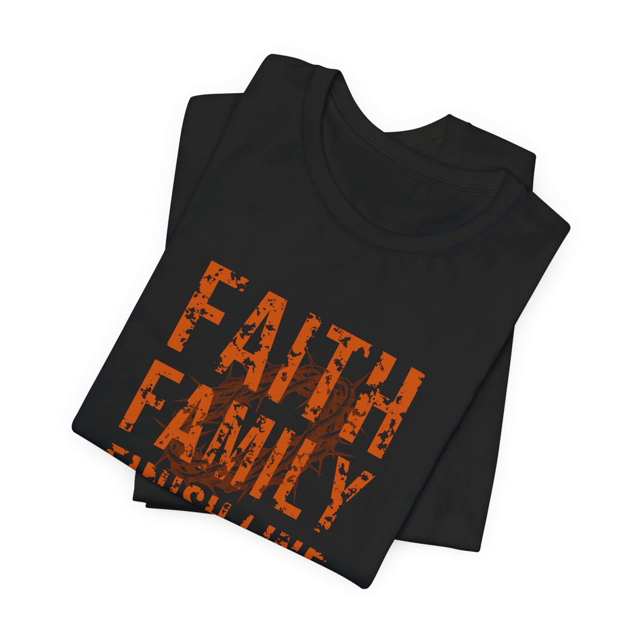 Faith Family Finish Line Tee — Burnt Orange