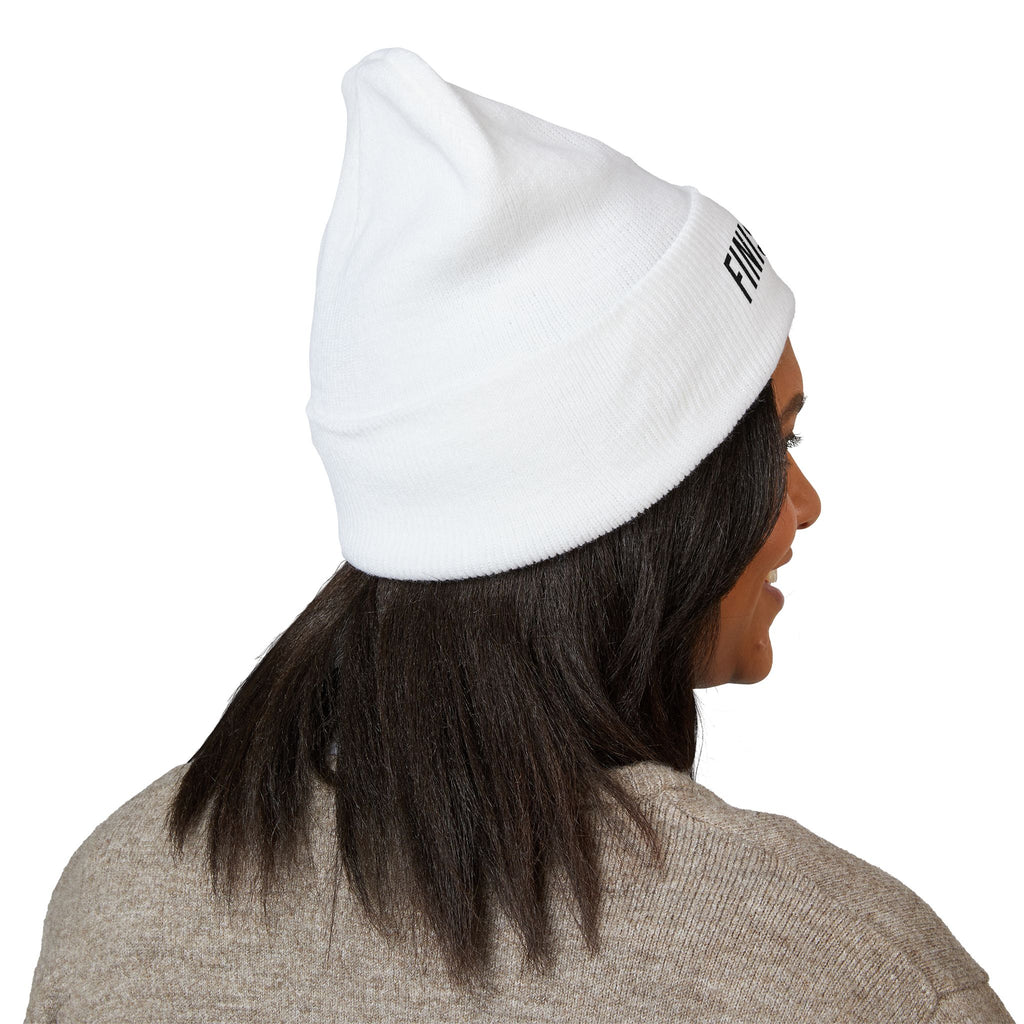 Finish Line Beanie — Black Stitch