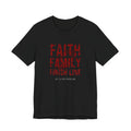 Faith Family Finish Line Tee — Blood Red