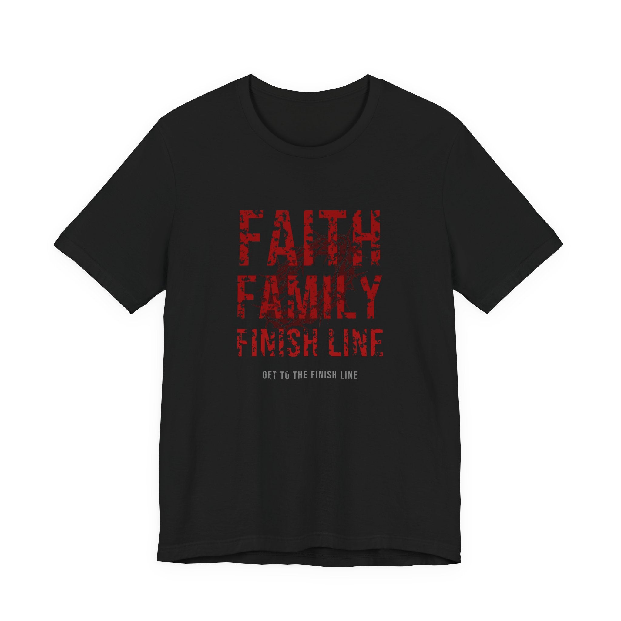 Faith Family Finish Line Tee — Blood Red