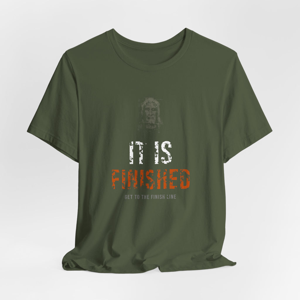 It Is Finished Tee — White/Orange
